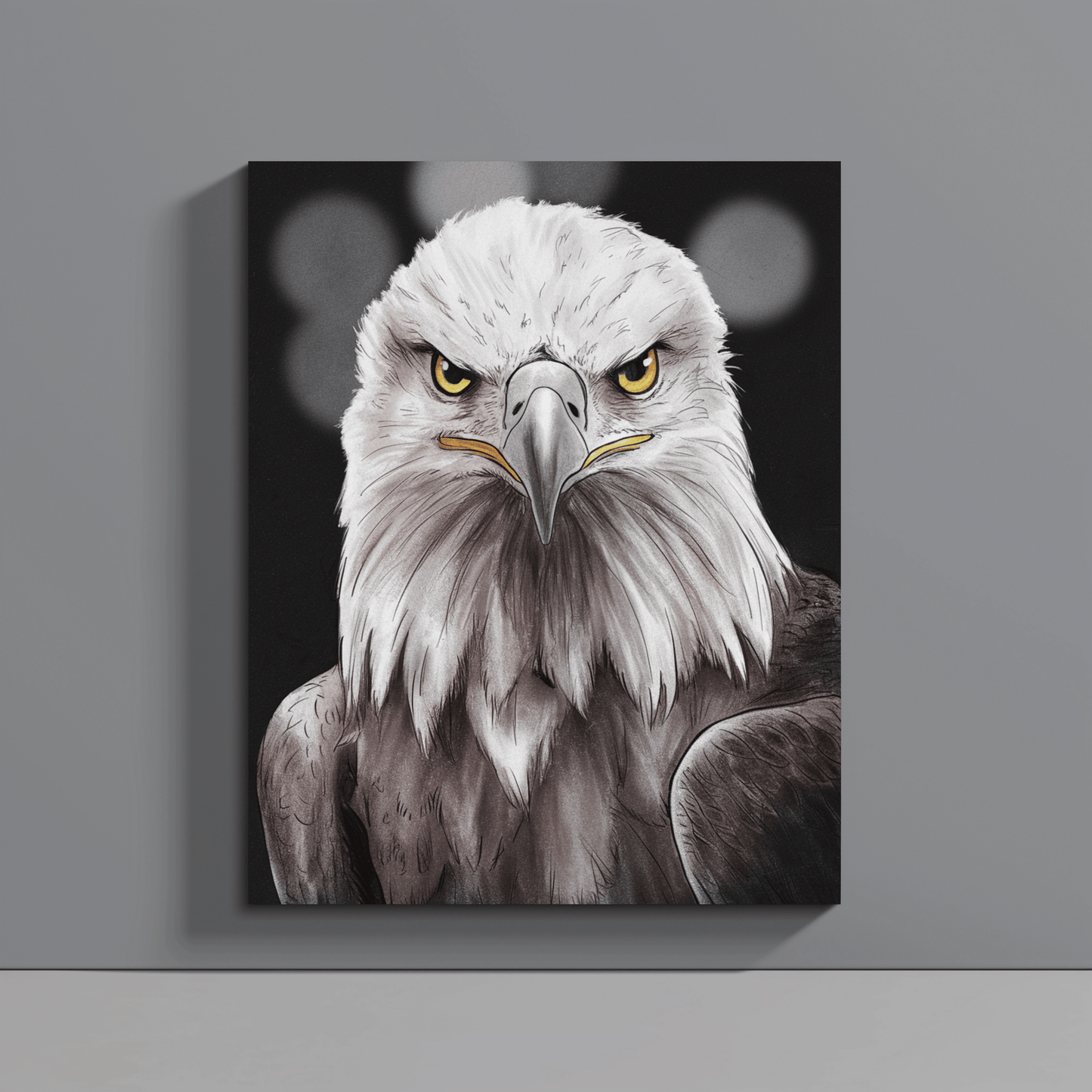 Bald Eagle Portrait Canvas Wall Art