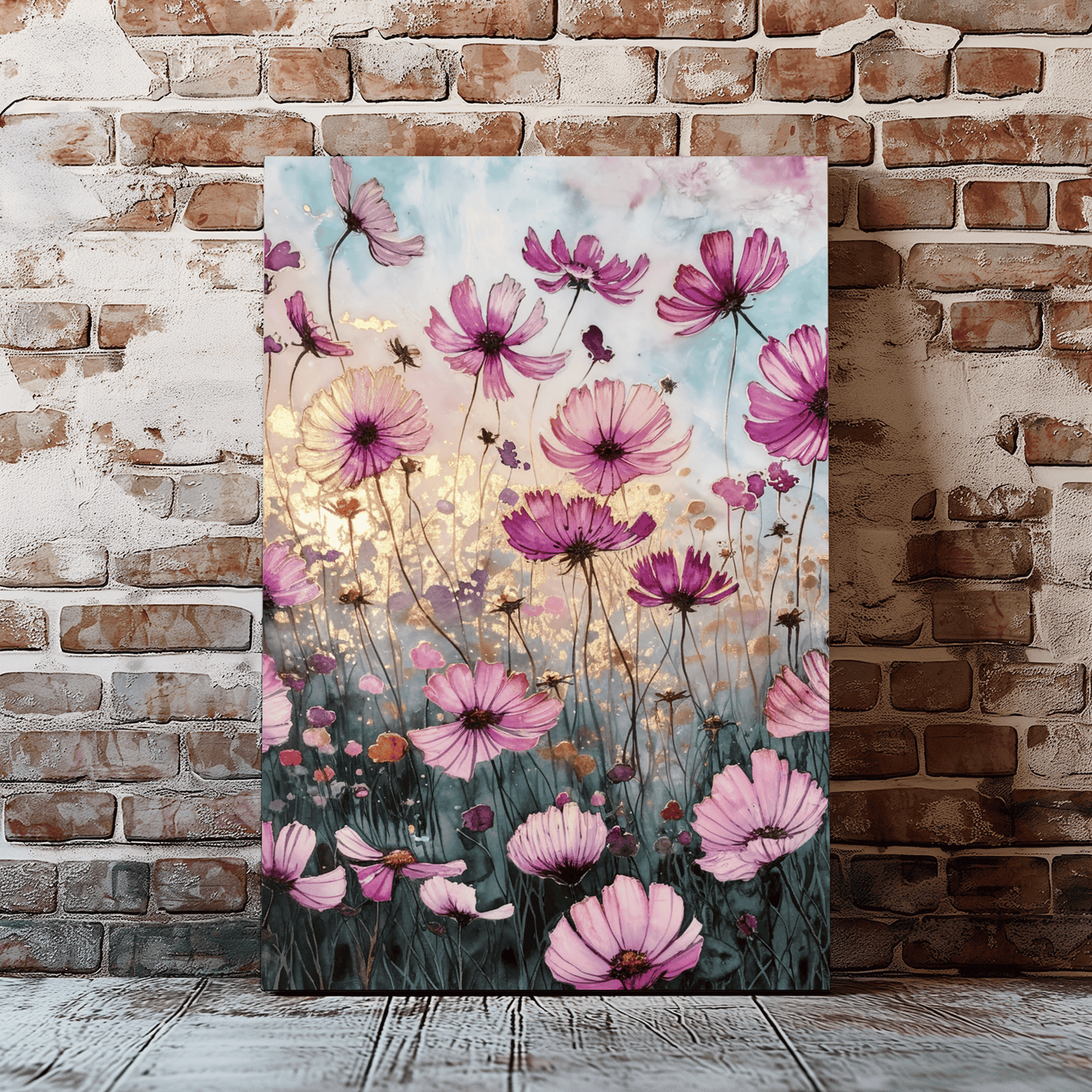 Field Of Purple Flowers Canvas Wall Art