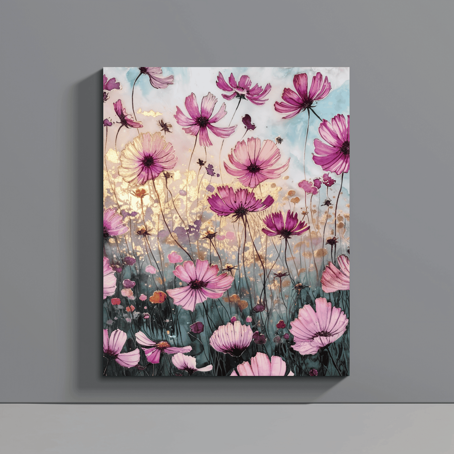 Field Of Purple Flowers Canvas Wall Art