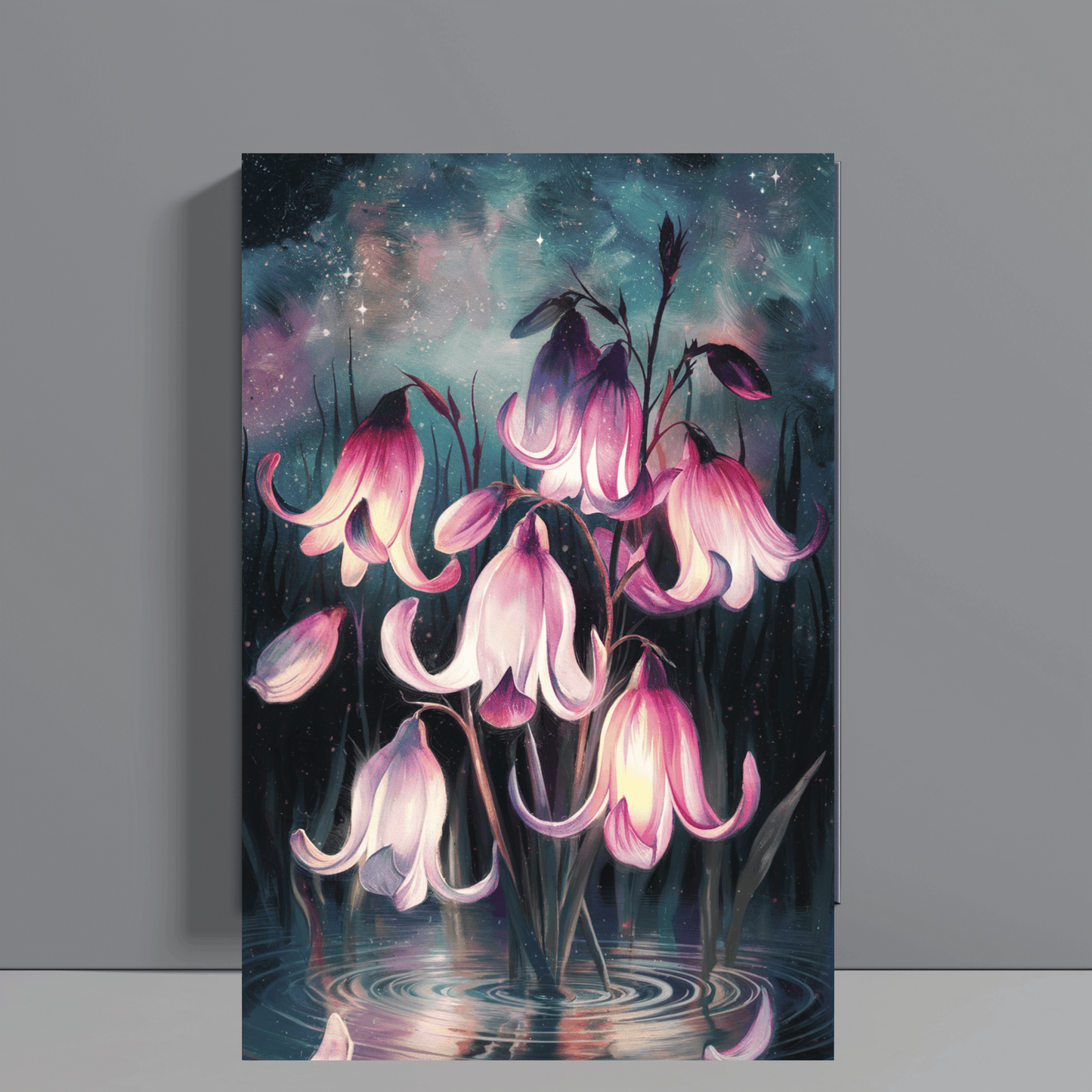 Flowers In The Night Canvas Wall Art