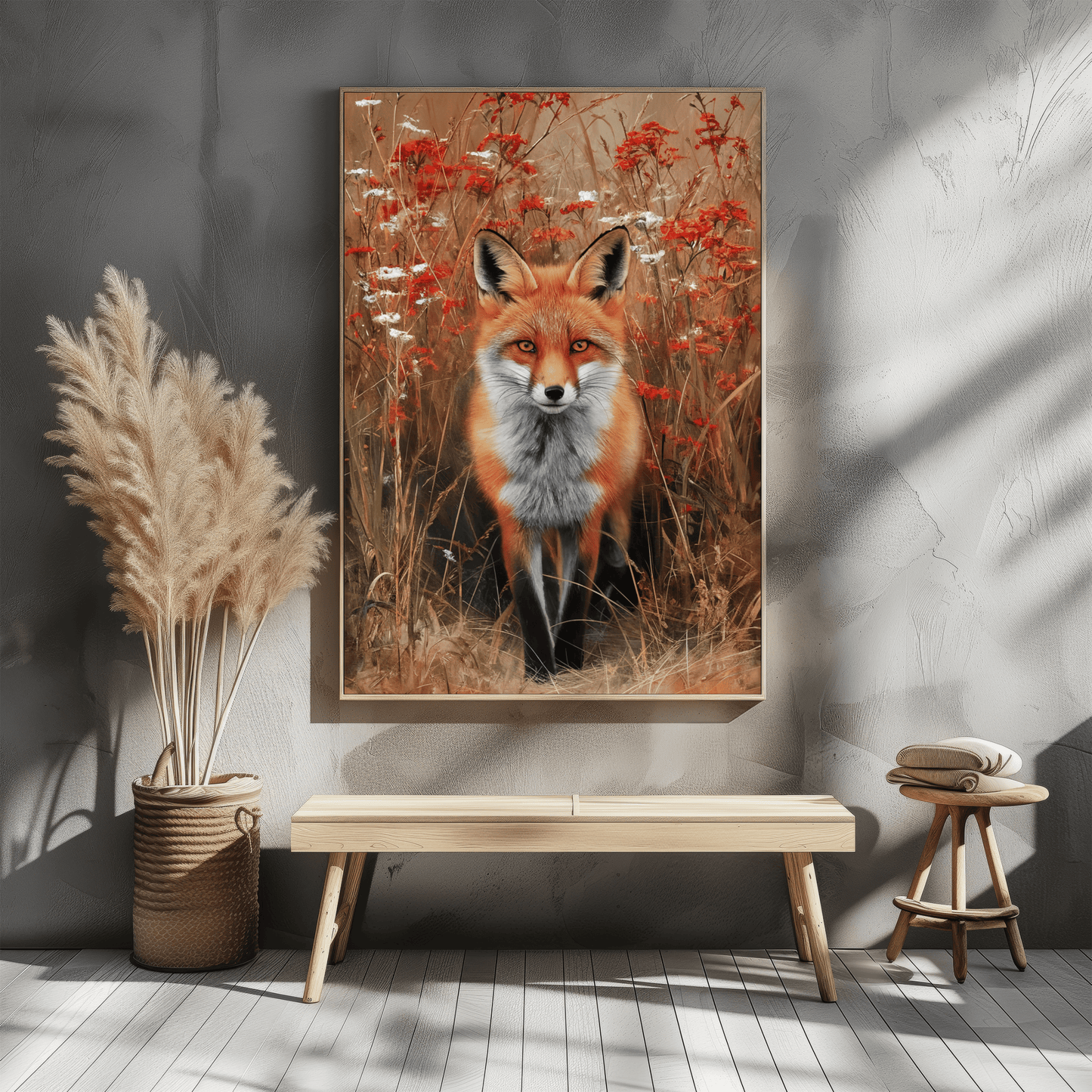 Fox In The Field Poster