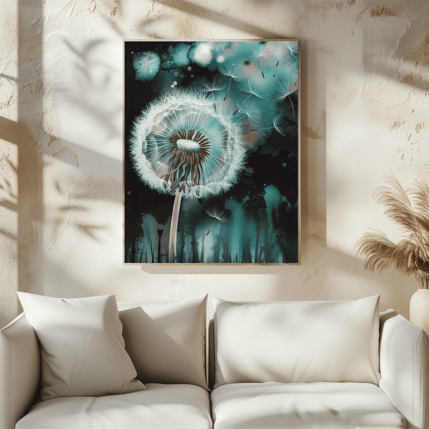 Dandelion Seeds Blowing Away Poster