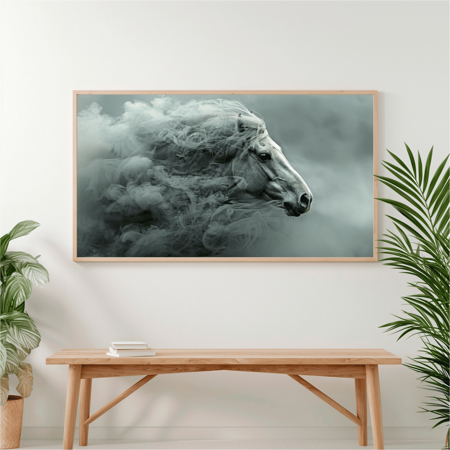 Ethereal Horse In Mist Poster