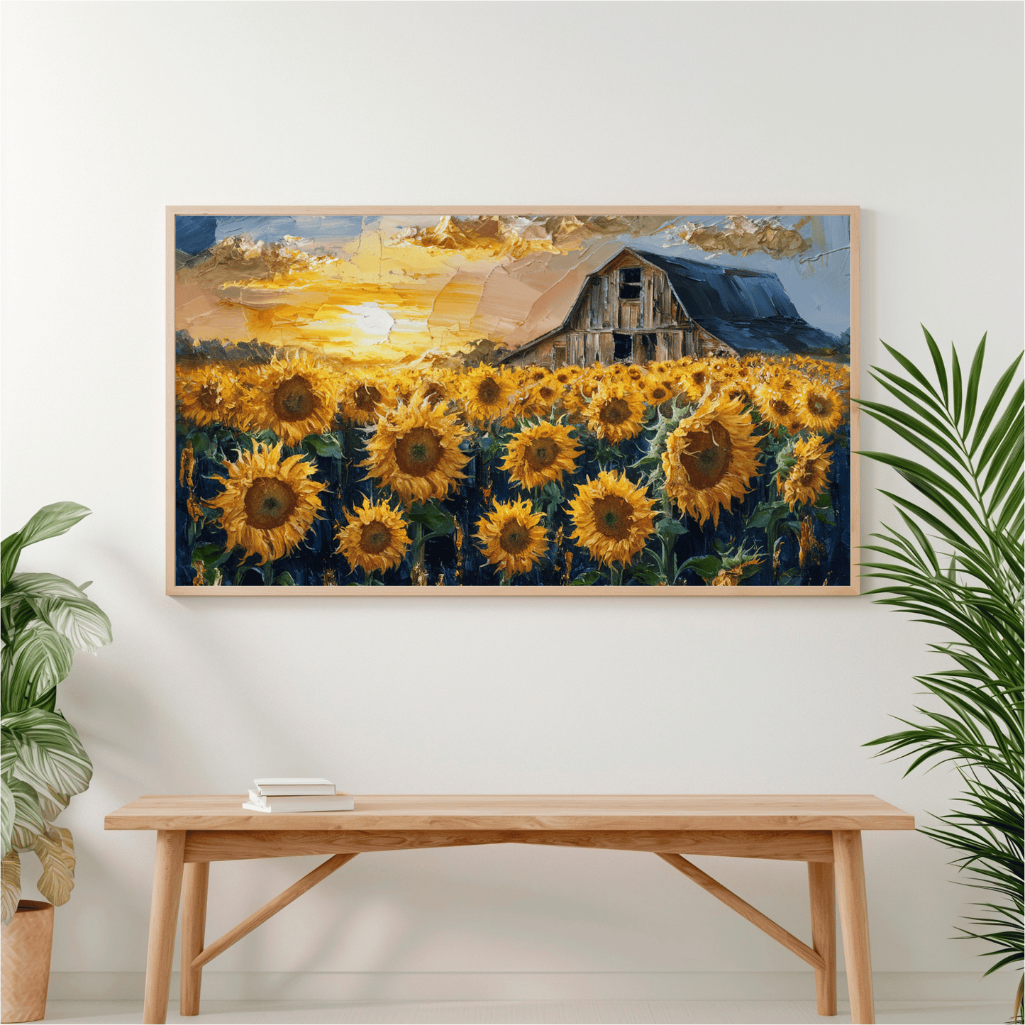 Sunflower Fields Oil Painting Poster