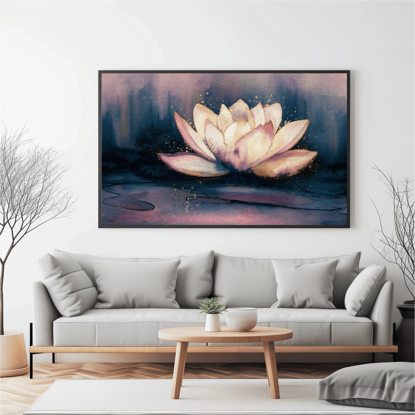 Lotus Flower Watercolor Poster