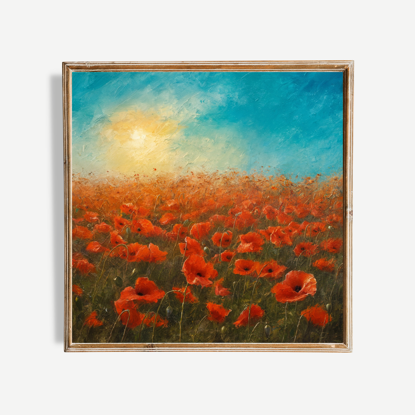 Field Of Red Poppies Poster