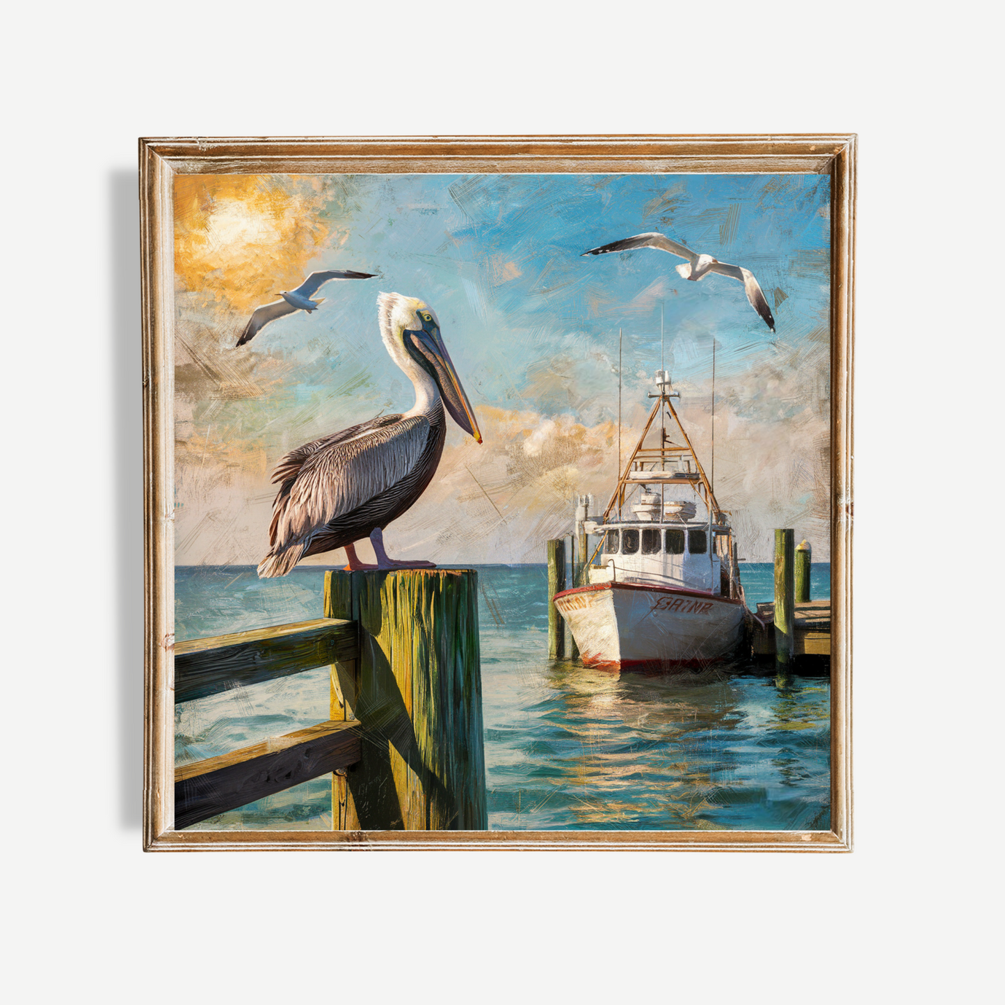 Peliguin On Pier Poster