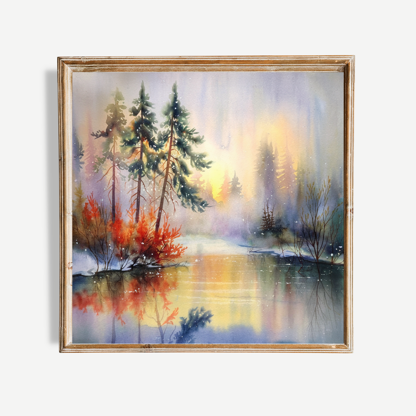 Dreamy Woodland Pond Poster