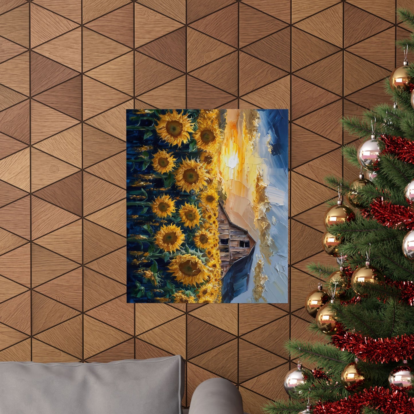 Sunflower Fields Oil Painting Poster