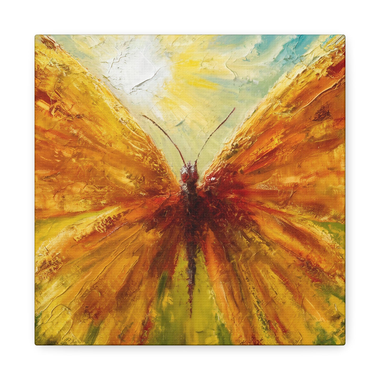 Close Up Abstract Butterfly Canvas Wall Art