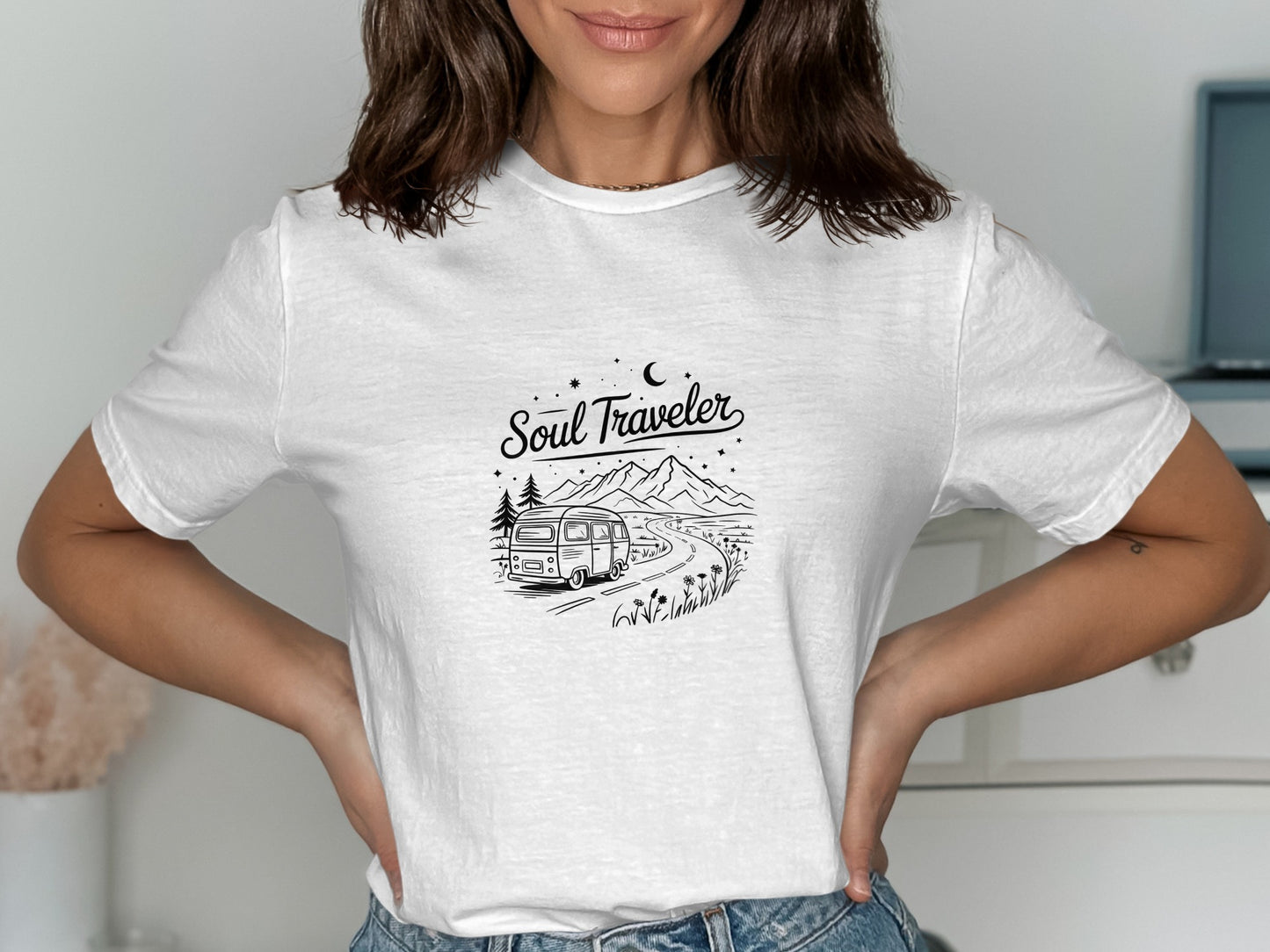Soul Traveler Graphic Tee for Adventure Seekers product type