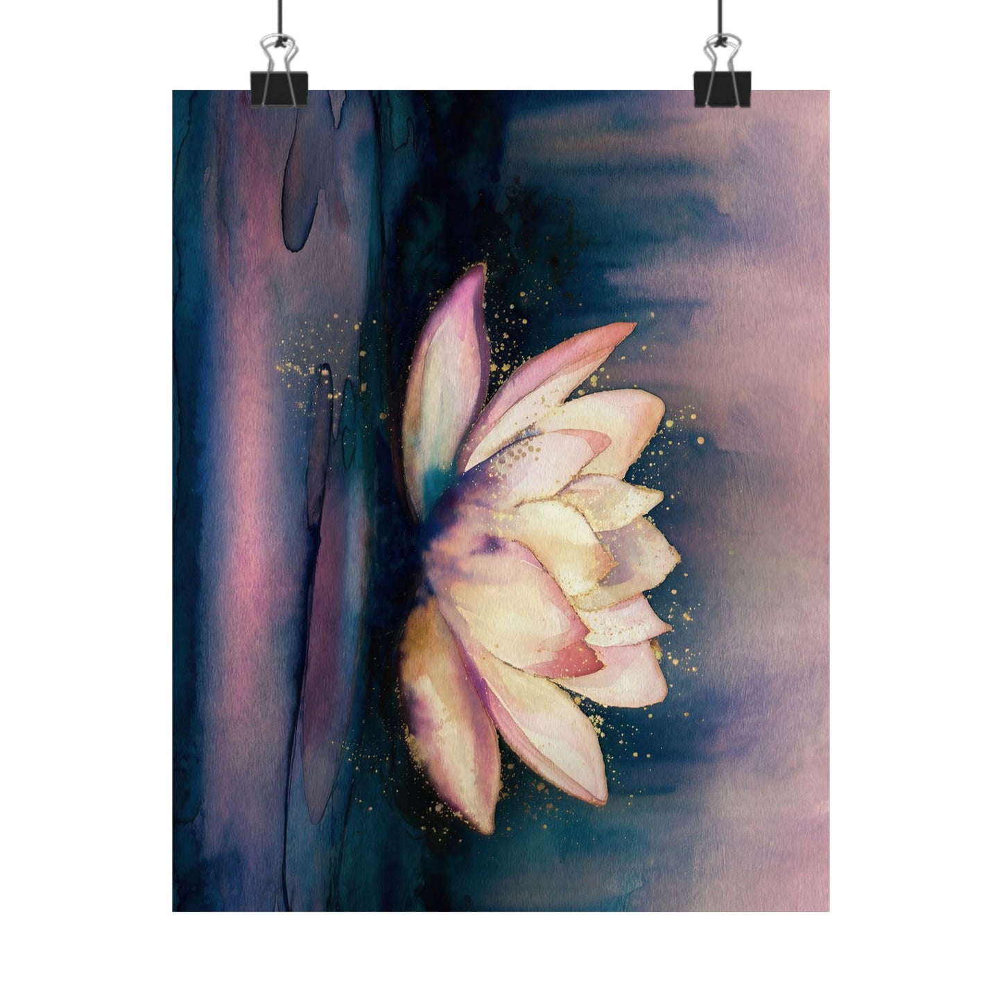 Lotus Flower Watercolor Poster