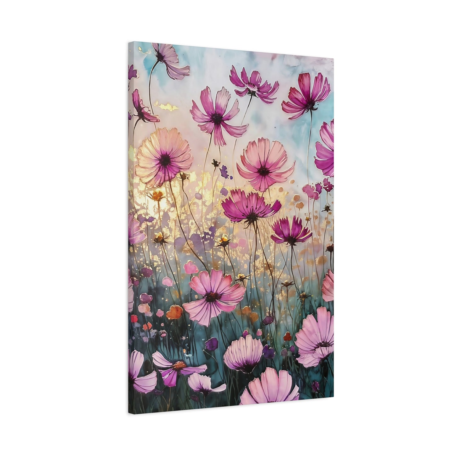 Field Of Purple Flowers Canvas Wall Art