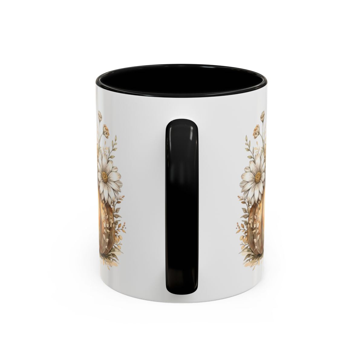 Floral Deer Design on White Mug product type