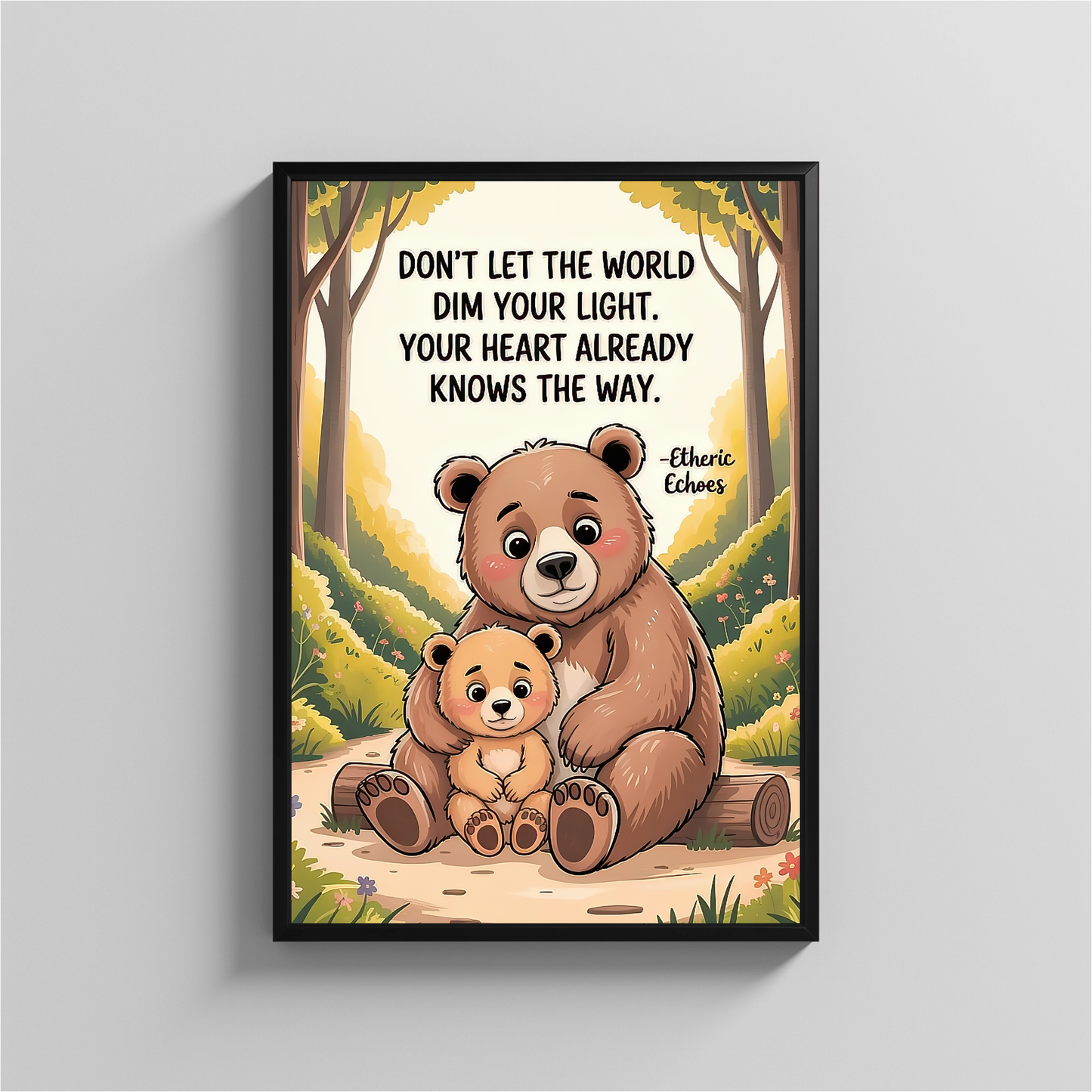5 Inspirational Bear Family Quote Bundle Digital Download Set