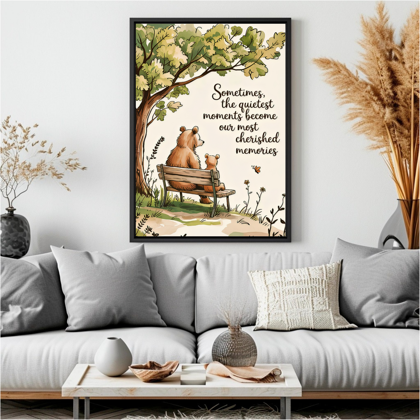 Quiet Bear Quote Wall Art Digital Download Printable Home Decor