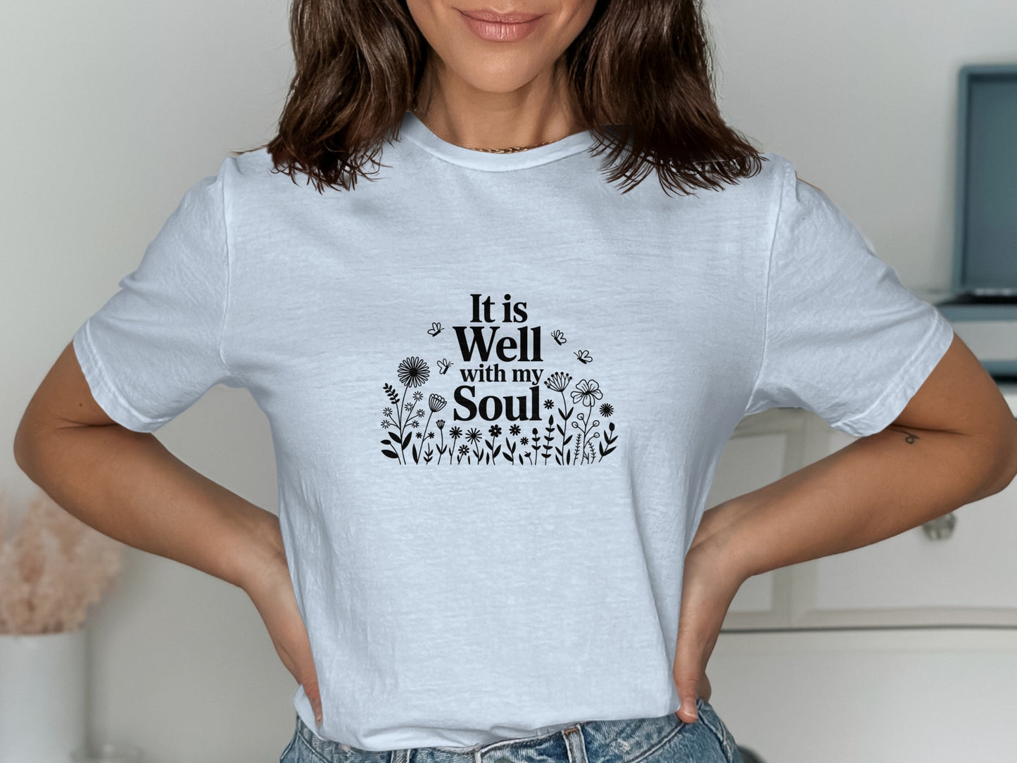It is Well with my Soul Floral Graphic T-shirt product