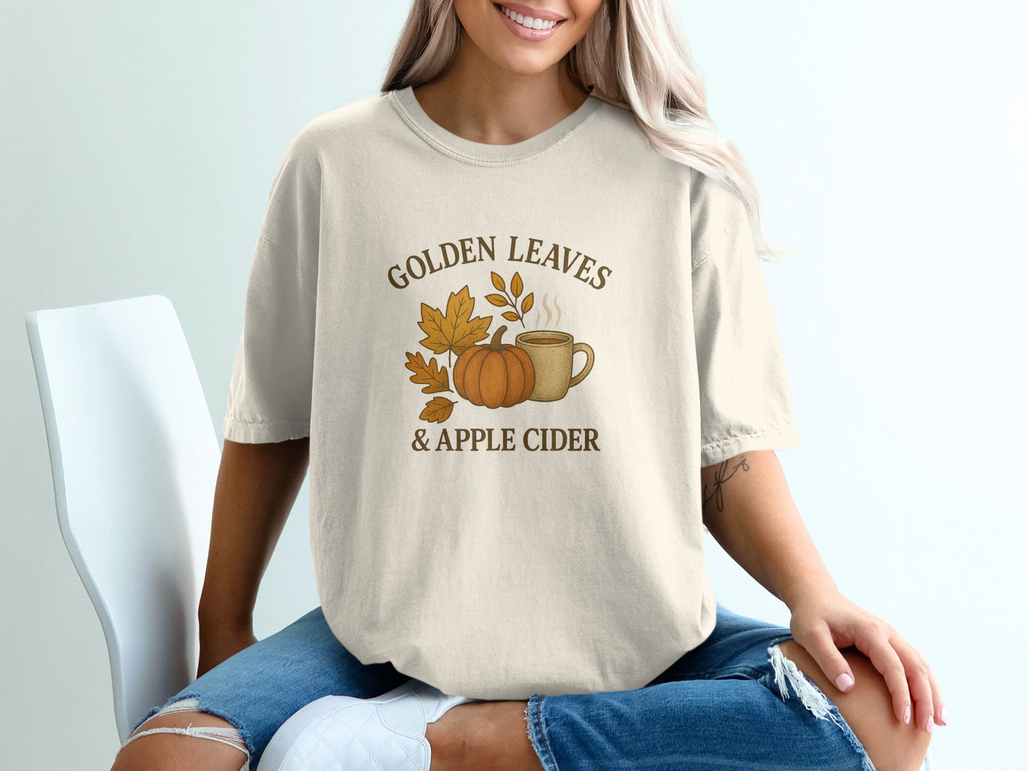 Golden Leaves and Apple Cider Graphic Tee product
