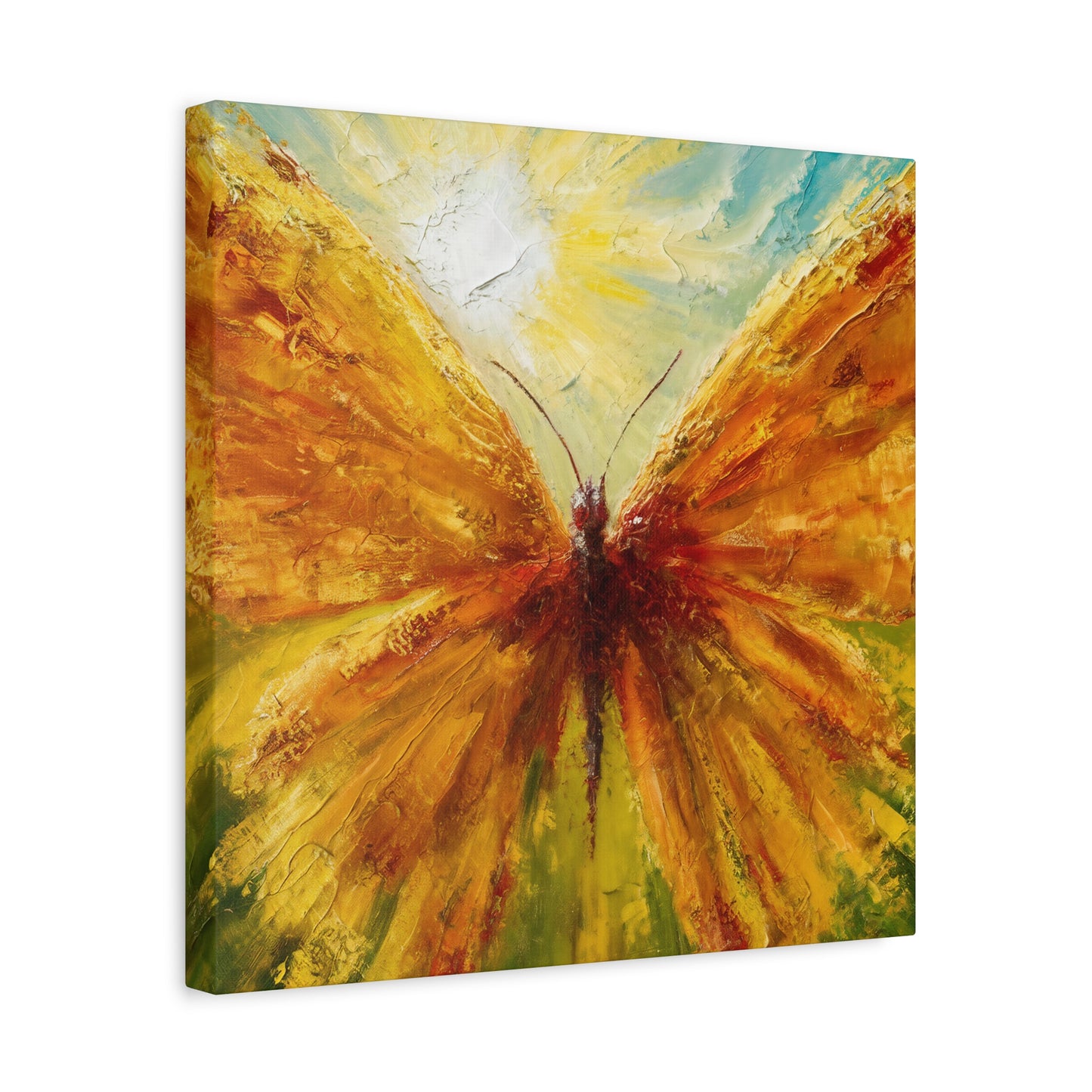 Close Up Abstract Butterfly Canvas Wall Art