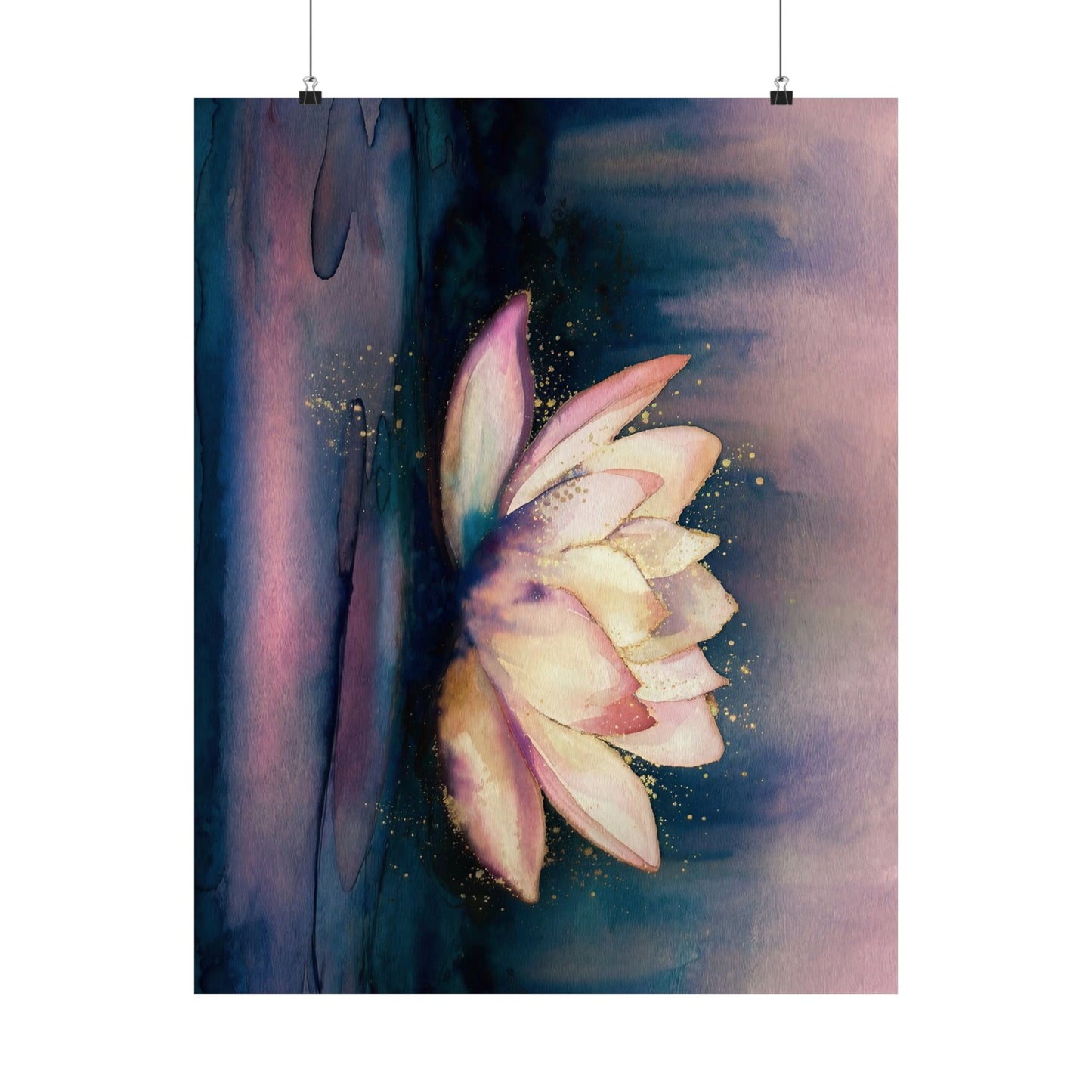 Lotus Flower Watercolor Poster