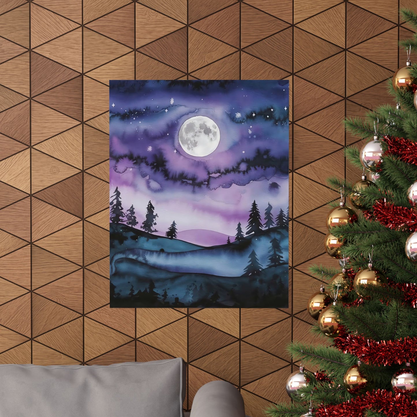 Full Moon Night Sky Poster