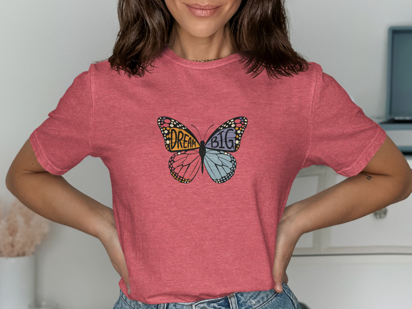 Dream Big Colorful Butterfly Women's Shirt product type