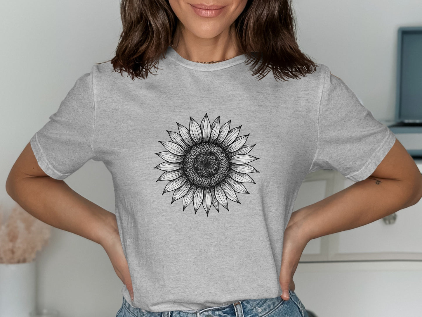 Sunflower Graphic Tee Casual Everyday Use Product