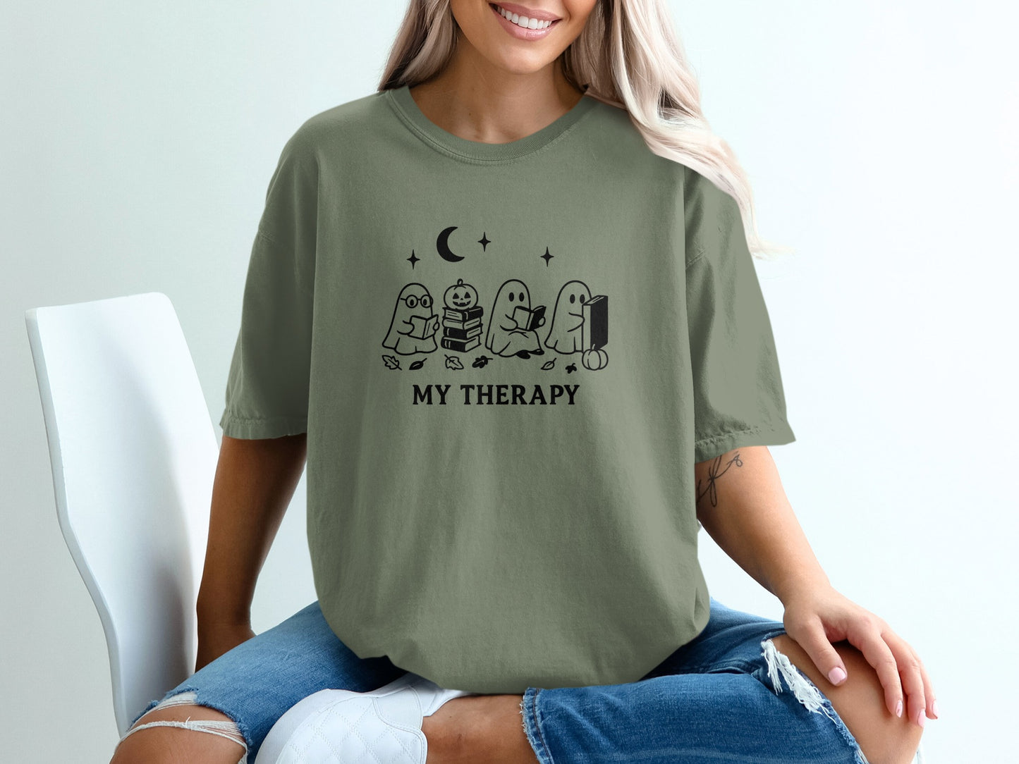 My Therapy Ghosts and Skeletons Graphic Shirt product
