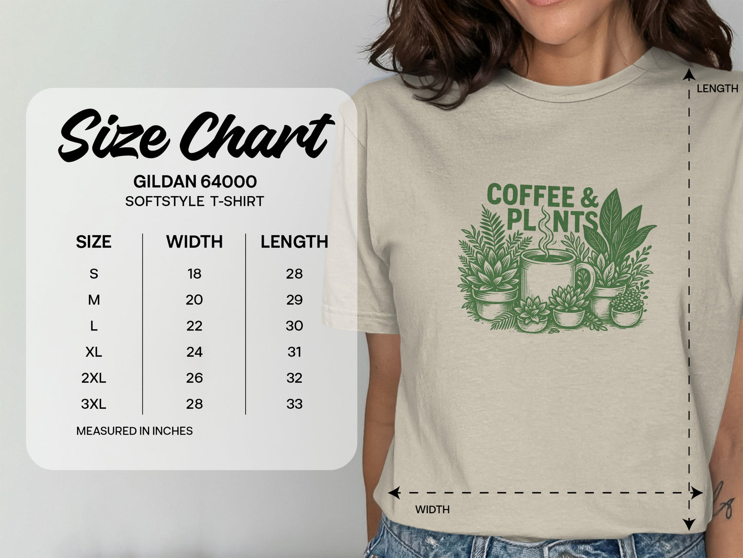 Coffee and Plants Graphic Design T-Shirt product