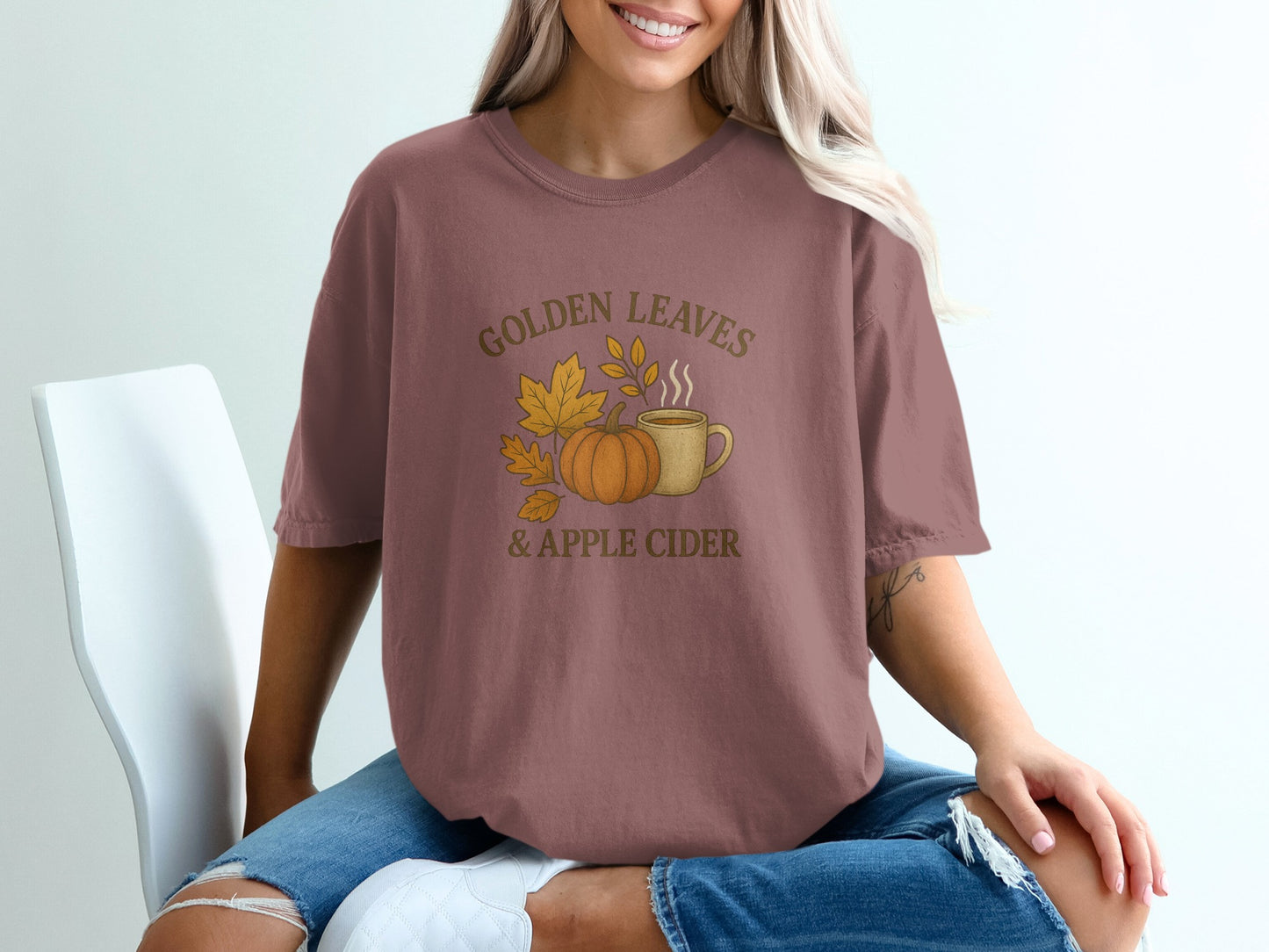 Golden Leaves and Apple Cider Graphic Tee product