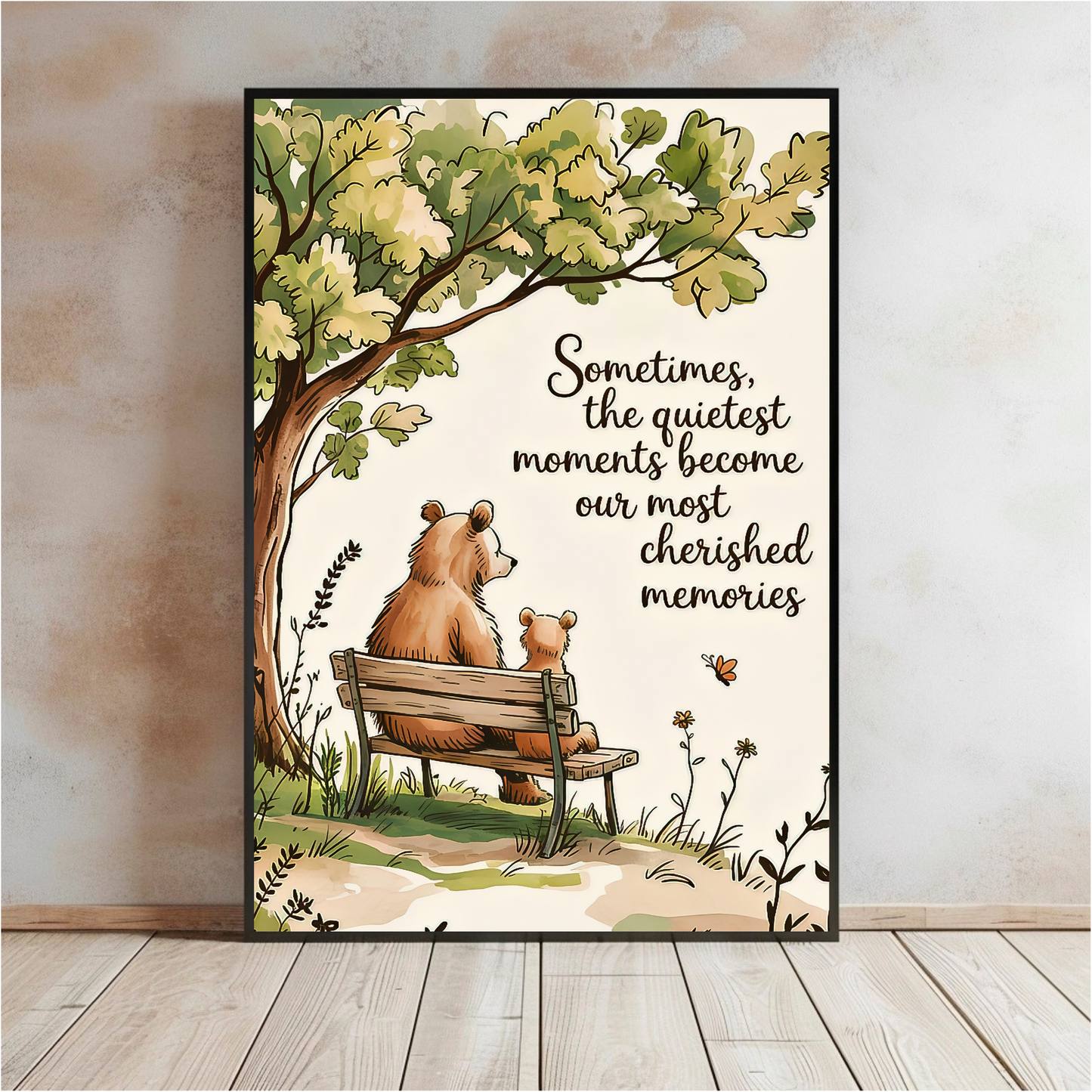 Quiet Bear Quote Wall Art Digital Download Printable Home Decor