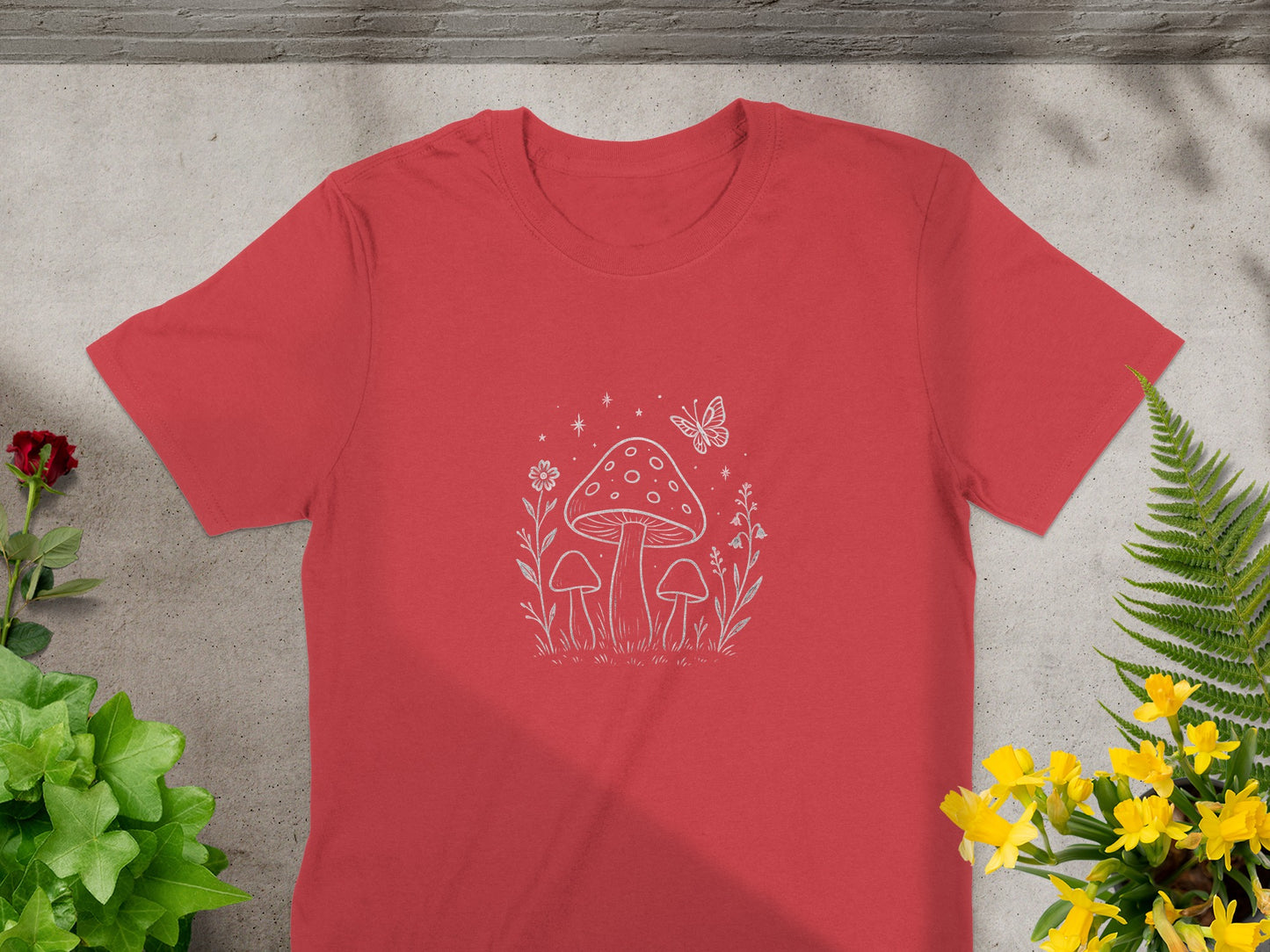 Whimsical Mushroom Butterfly Graphic Tee product