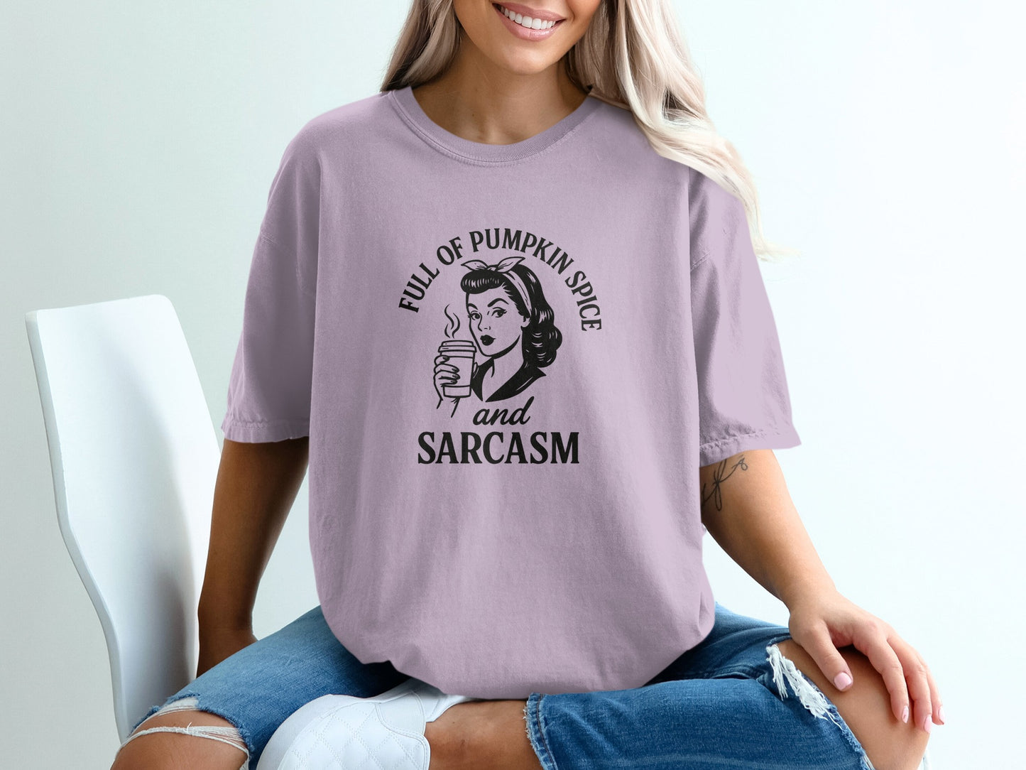 Full of Pumpkin Spice and Sarcasm T-shirt product type