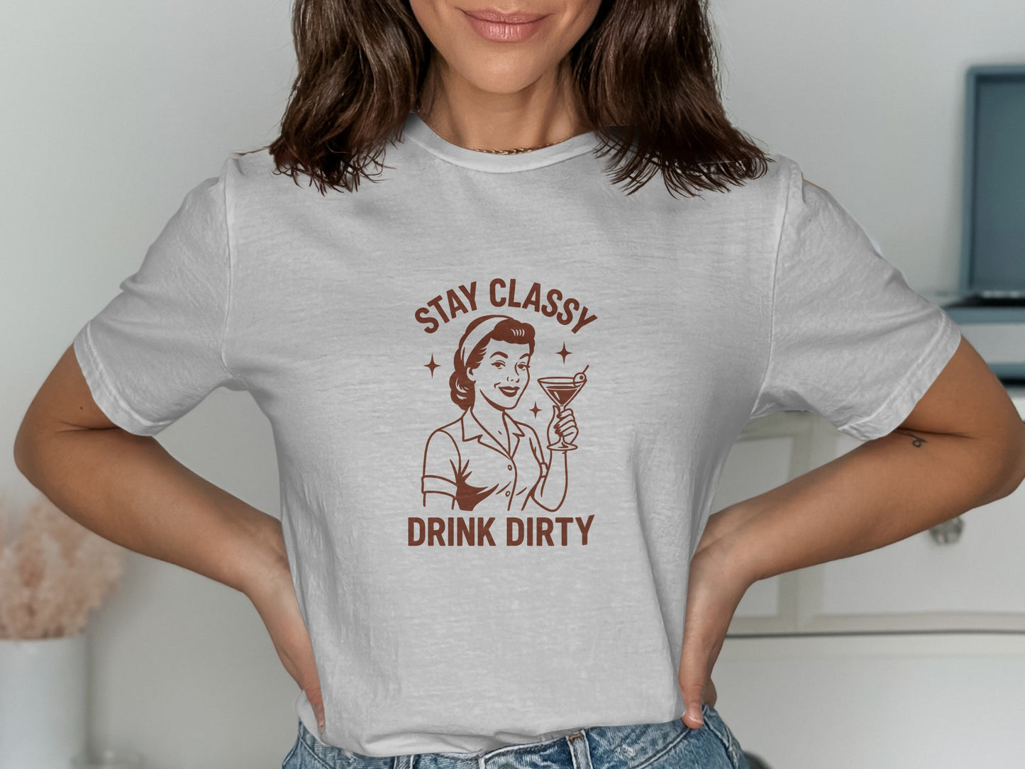 Stay Classy Drink Dirty Graphic T-Shirt product