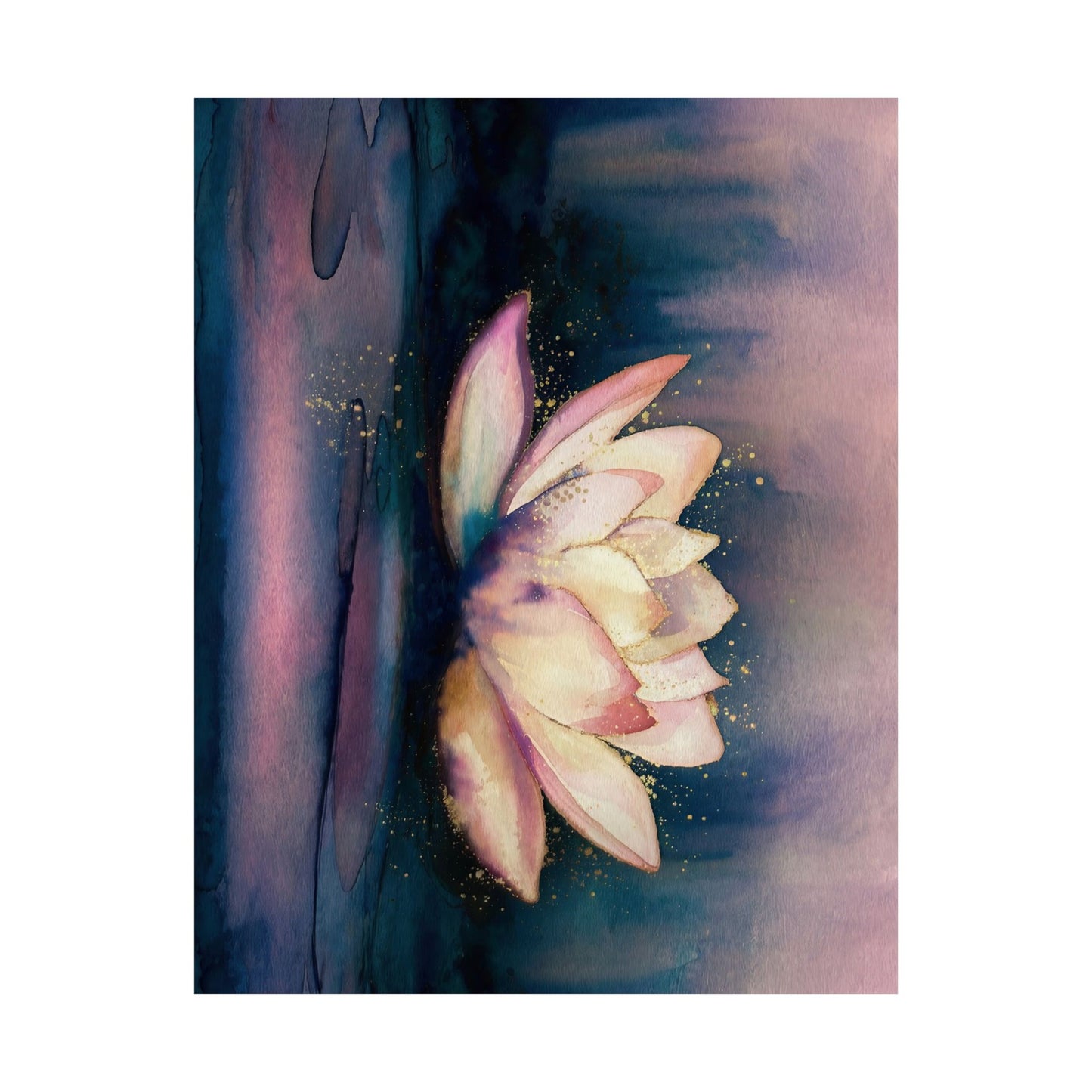 Lotus Flower Watercolor Poster