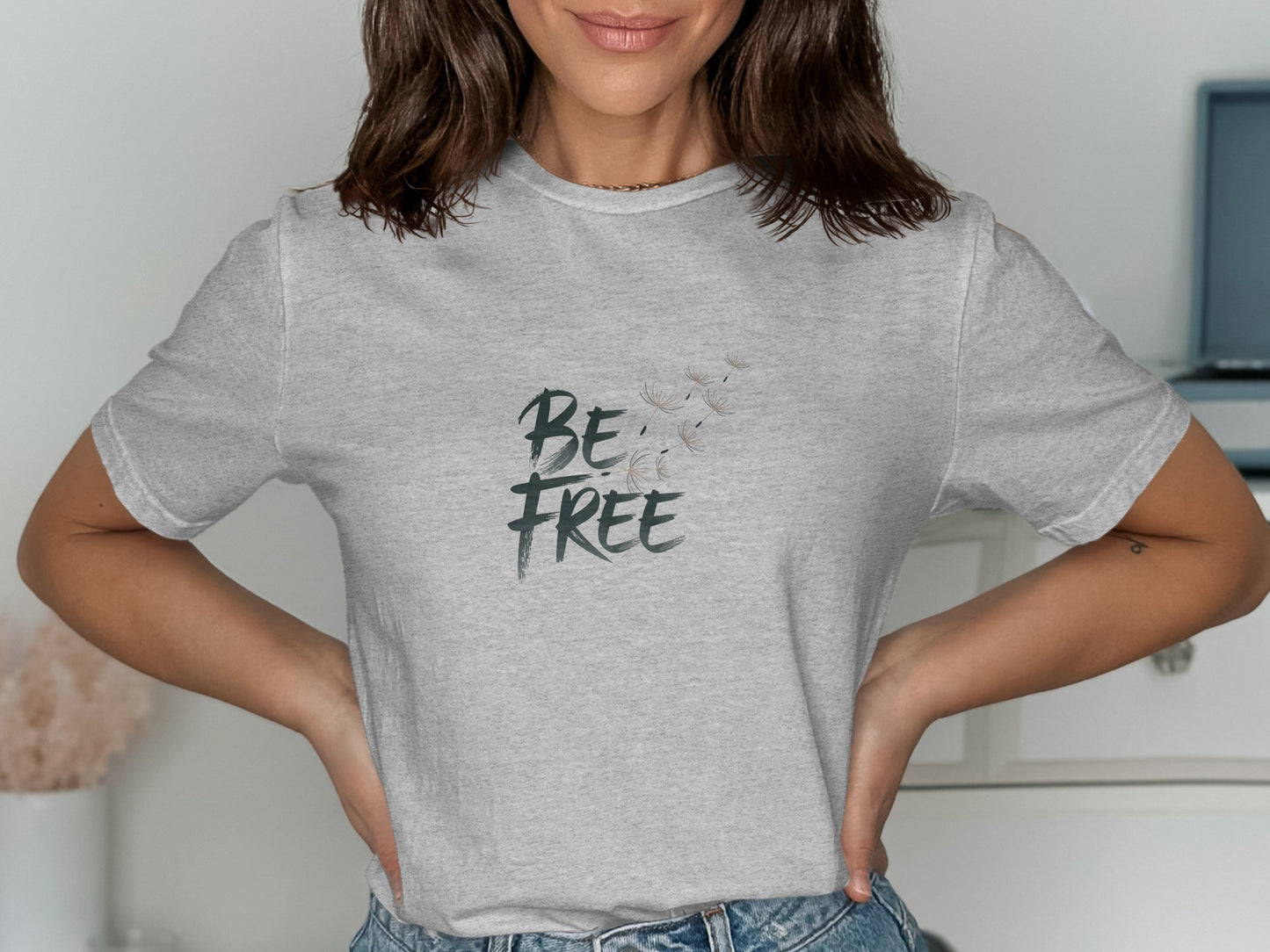 Be Free Graphic Tee with Inspiring Message product type