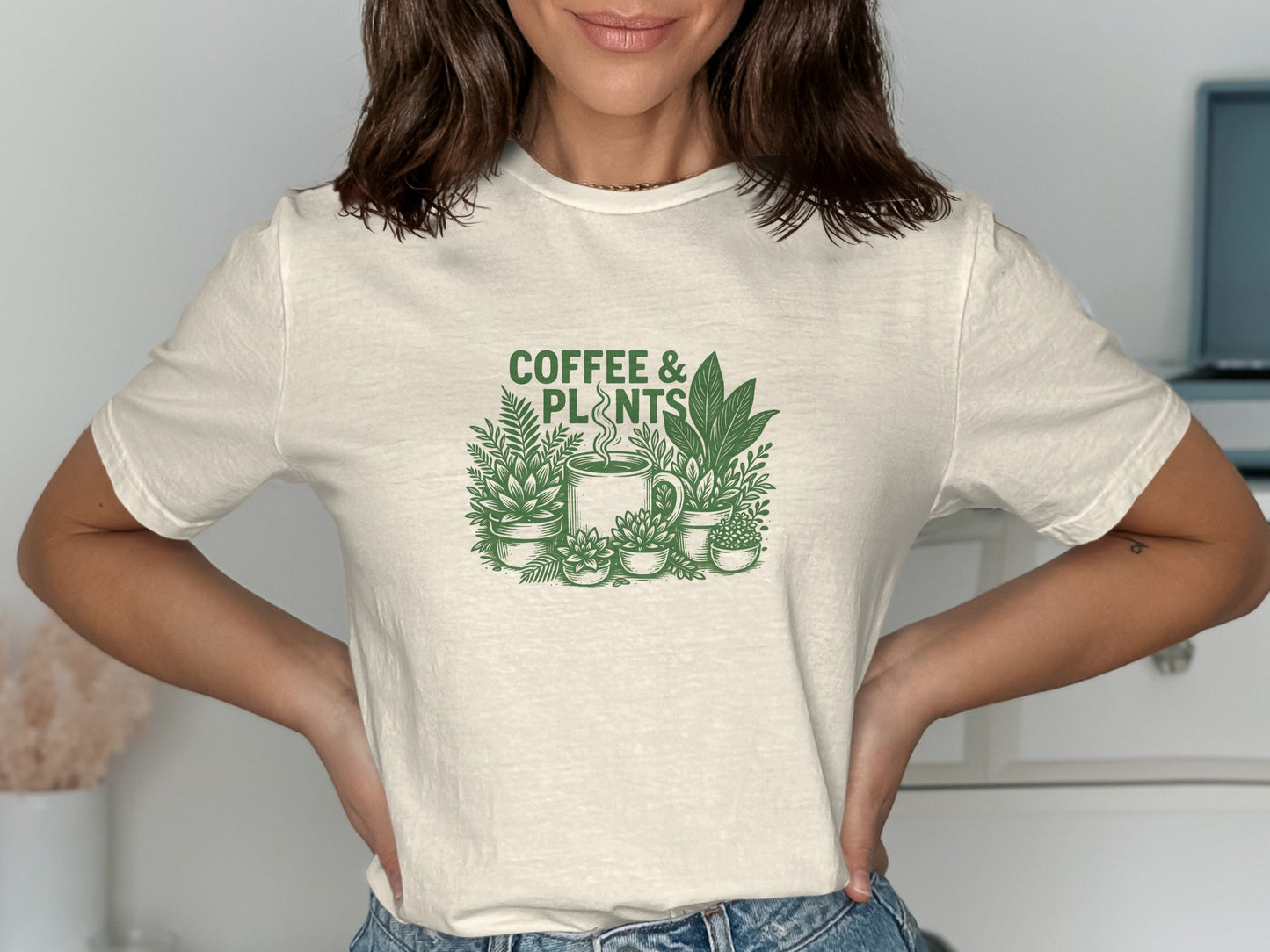 Coffee and Plants Graphic Tee product type