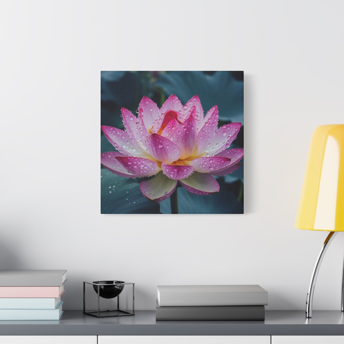 Pink Lotus Flower Canvas Wall Art