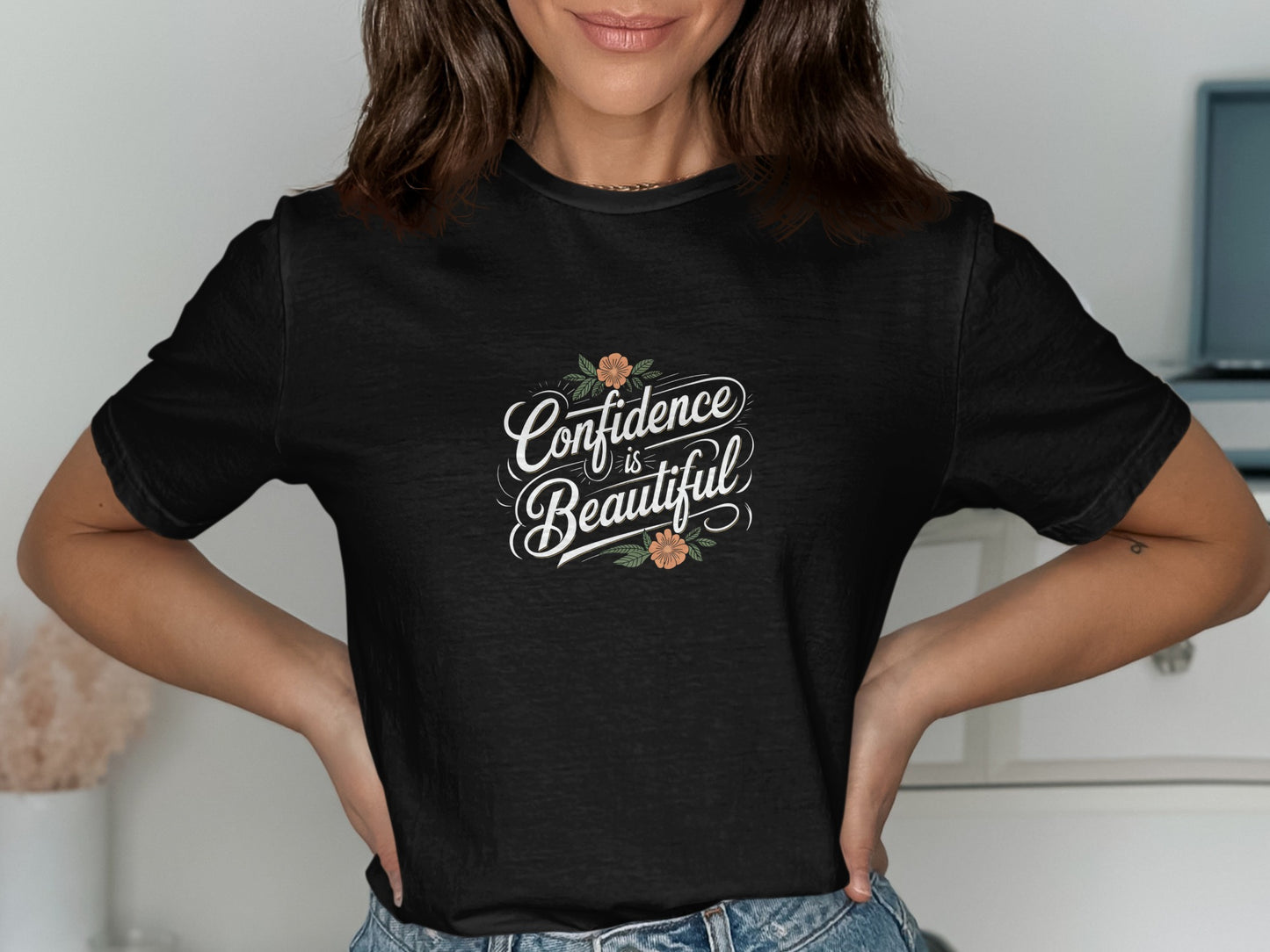 Confidence is Beautiful Floral Graphic Shirt product