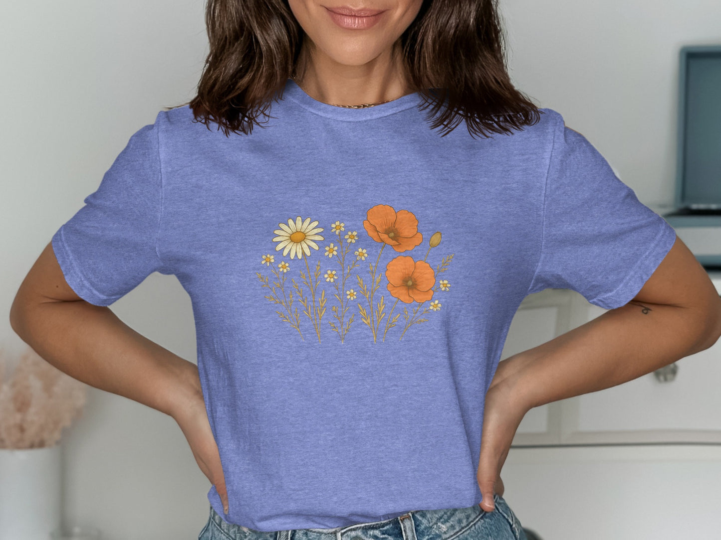 Floral Graphic Tee Casual Wear Product Type