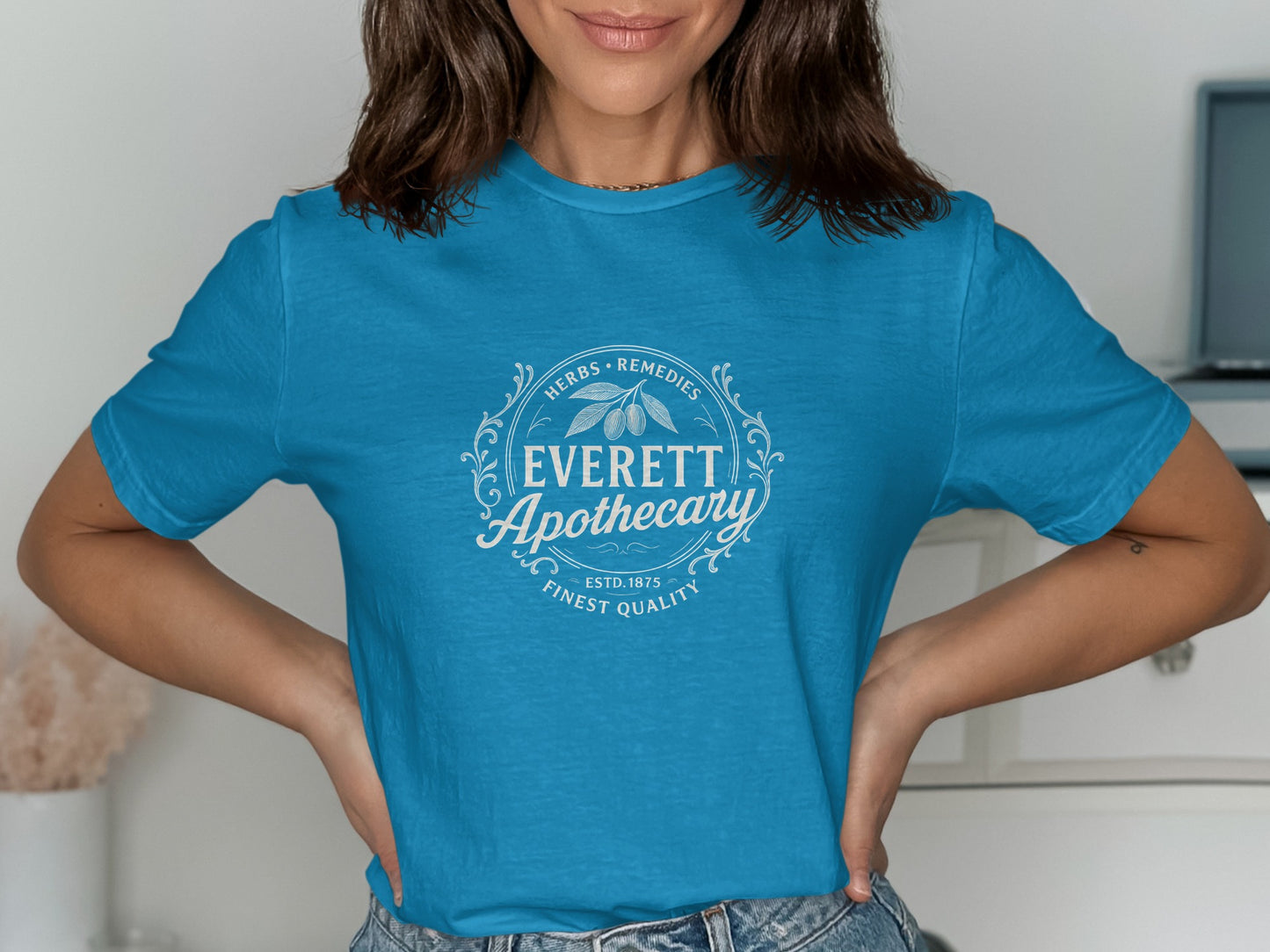 Everett Apothecary Vintage Blue T-Shirt product