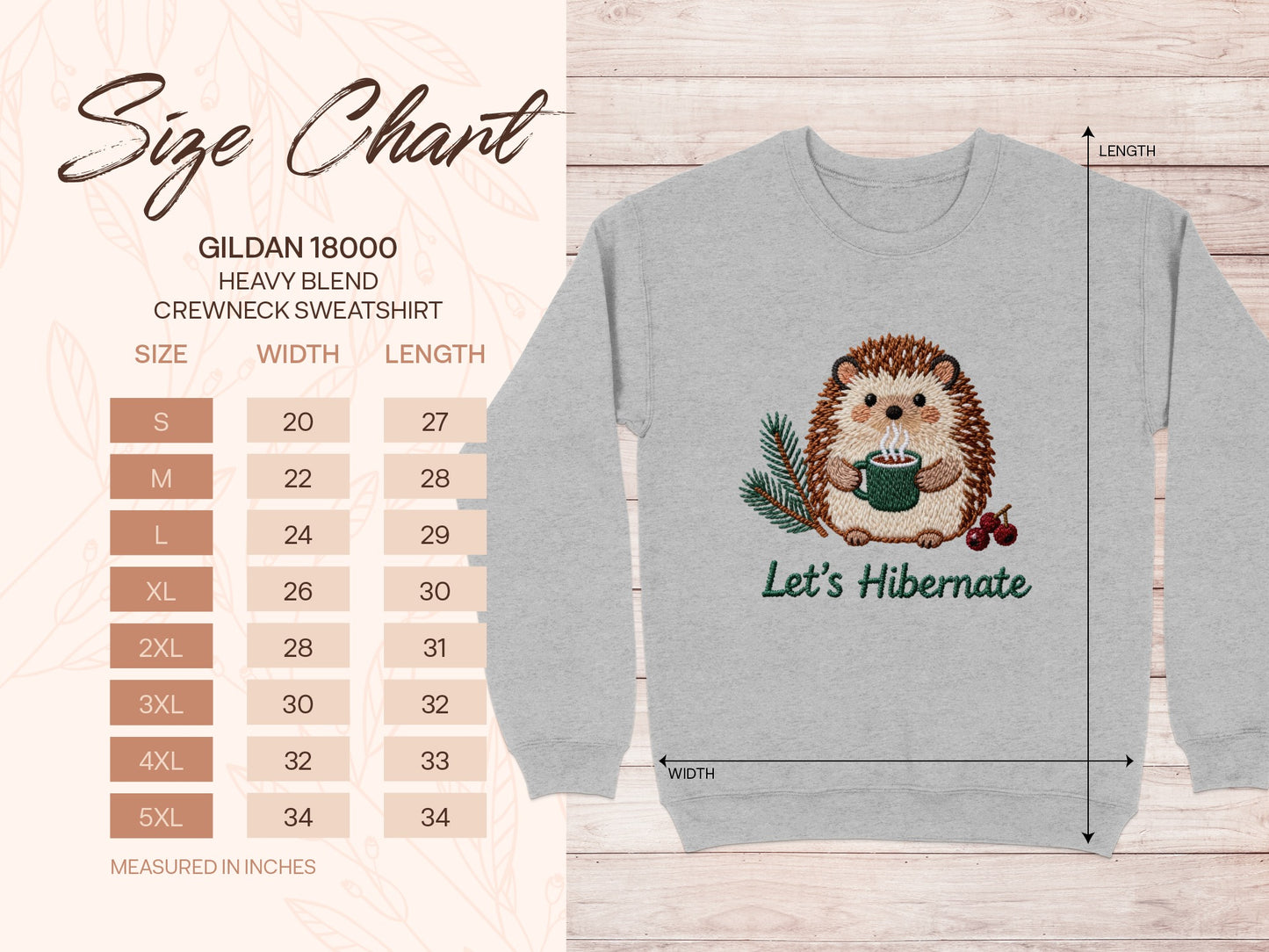 Cute Hedgehog Let's Hibernate Sweatshirt Product