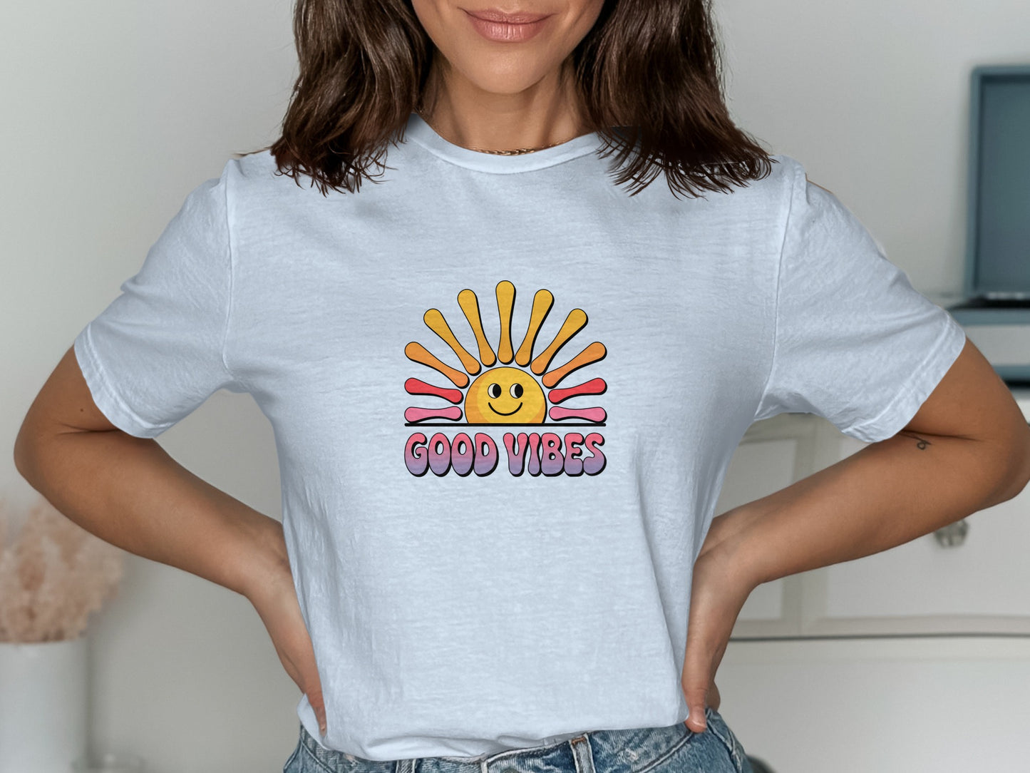 Good Vibes Graphic T-Shirt Casual Wear Product Type