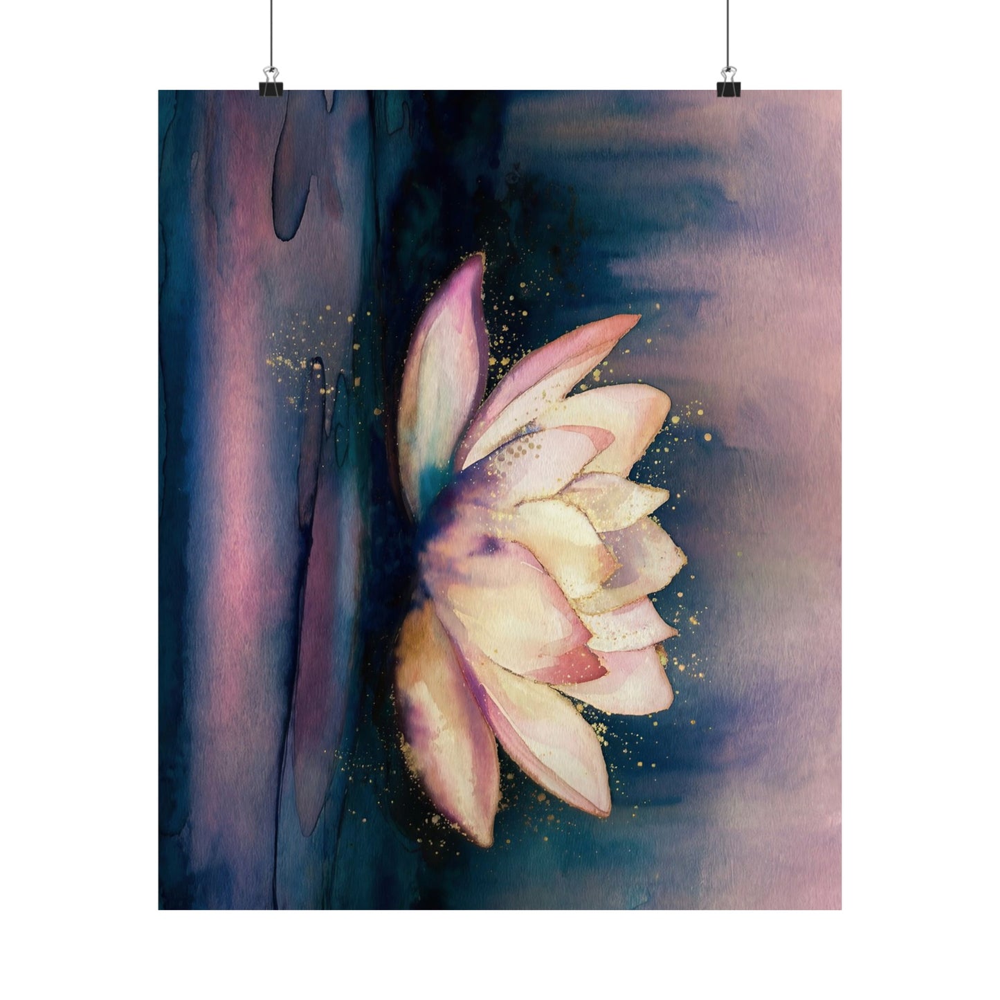 Lotus Flower Watercolor Poster