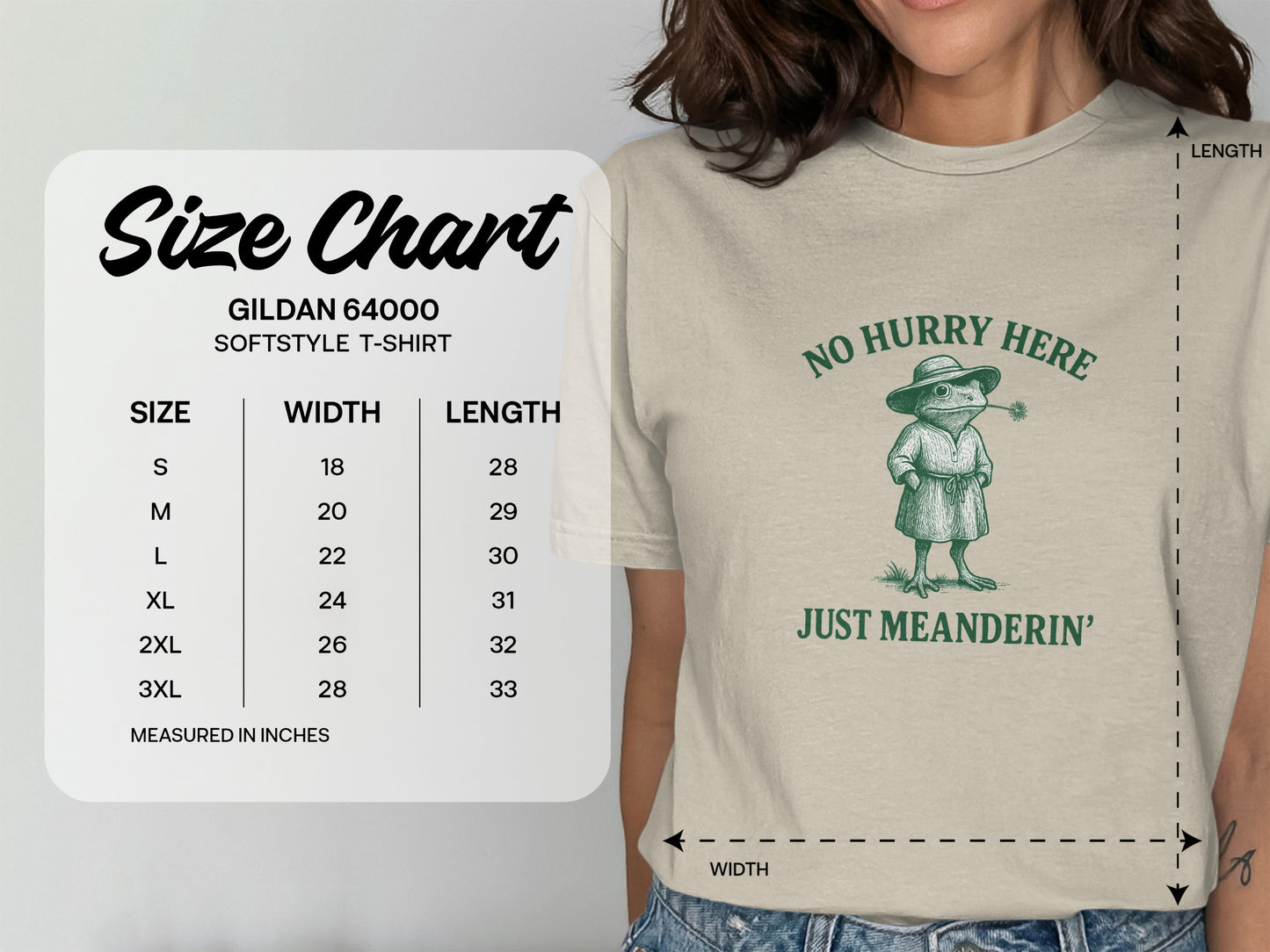 No Hurry Here Just Meanderin' Gildan 64000 Softstyle T-shirt product