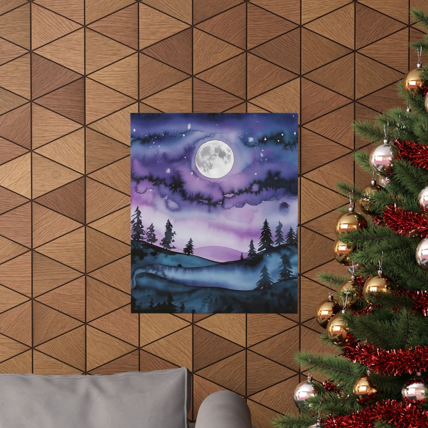 Full Moon Night Sky Poster