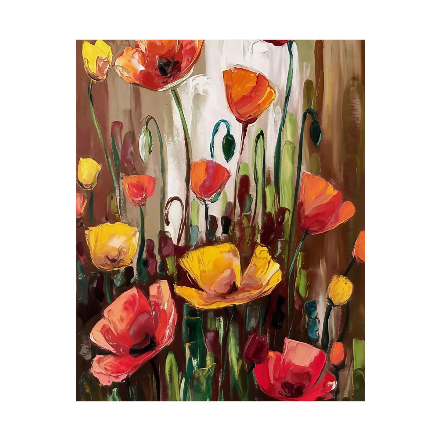 Wild Poppies Dancing Poster