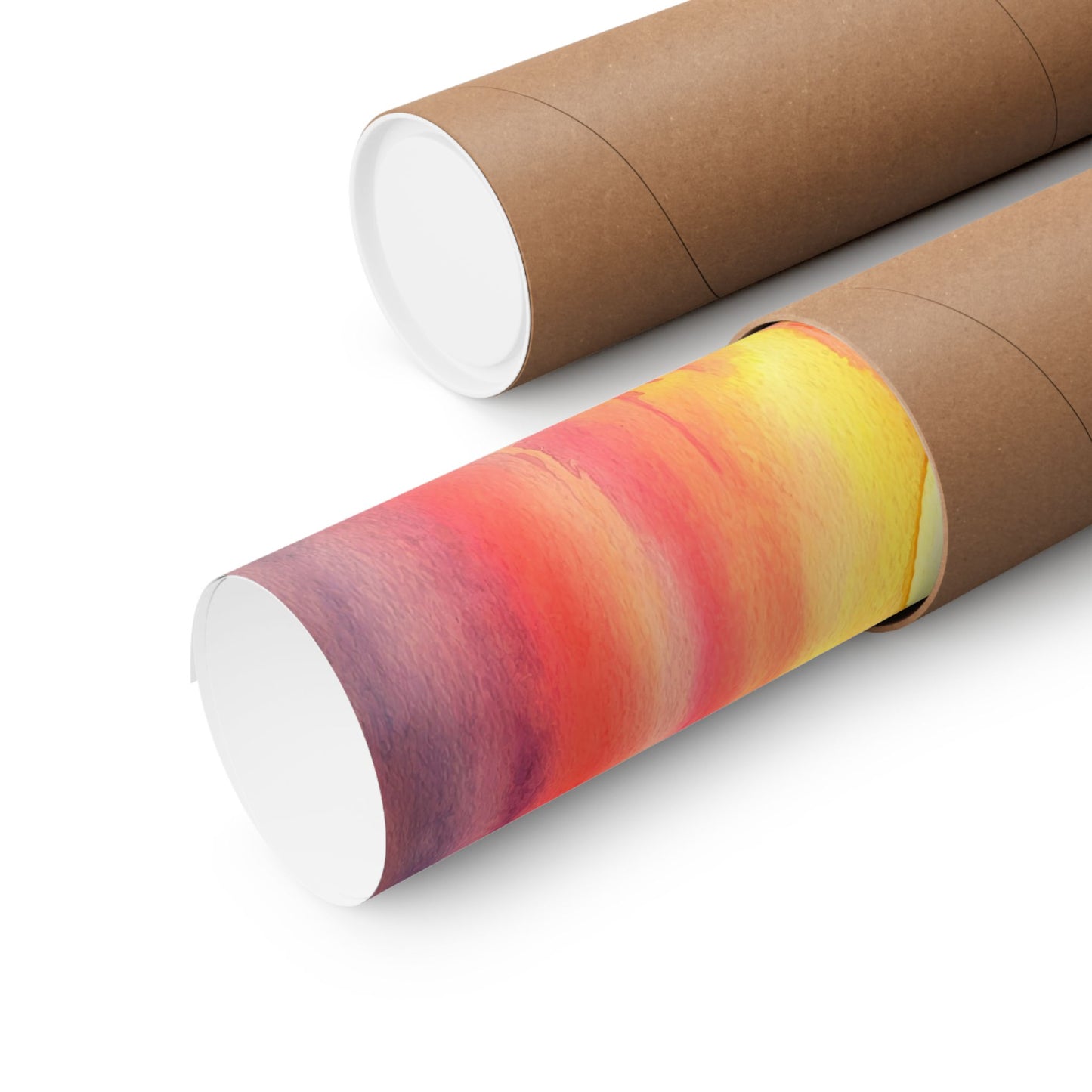 Ocean Sunset Watercolor Poster