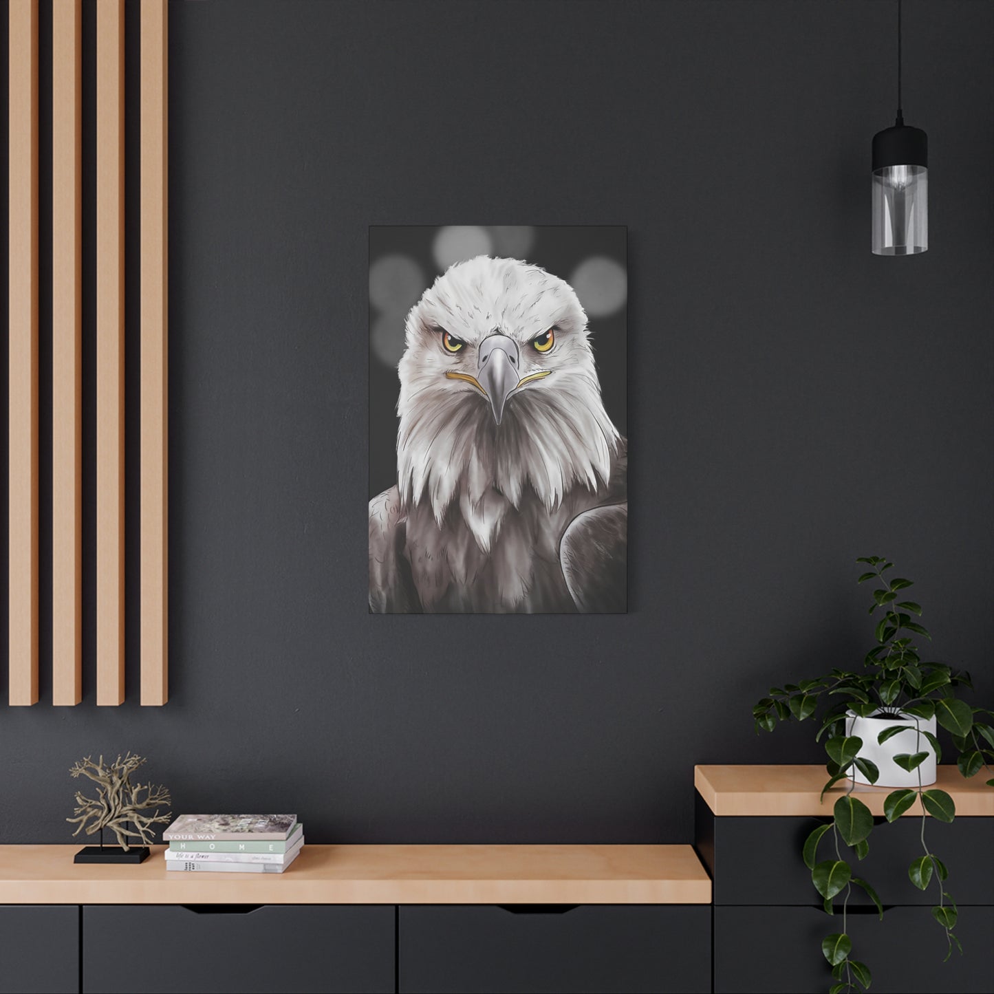 Bald Eagle Portrait Canvas Wall Art
