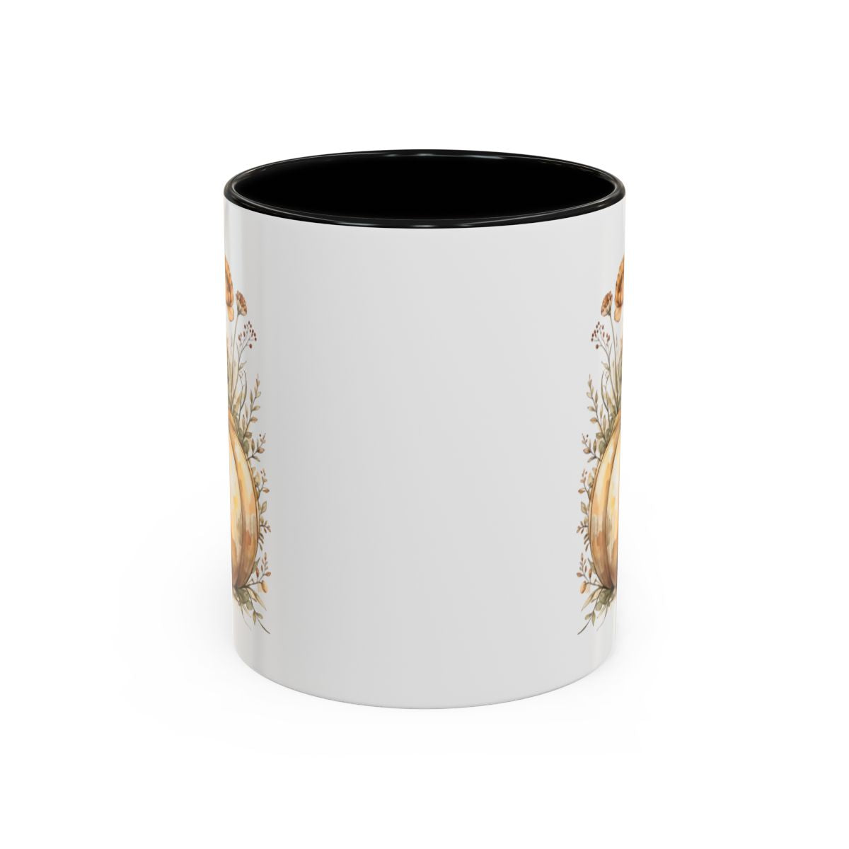 Adorable Pumpkin Floral Design Ceramic Mug product